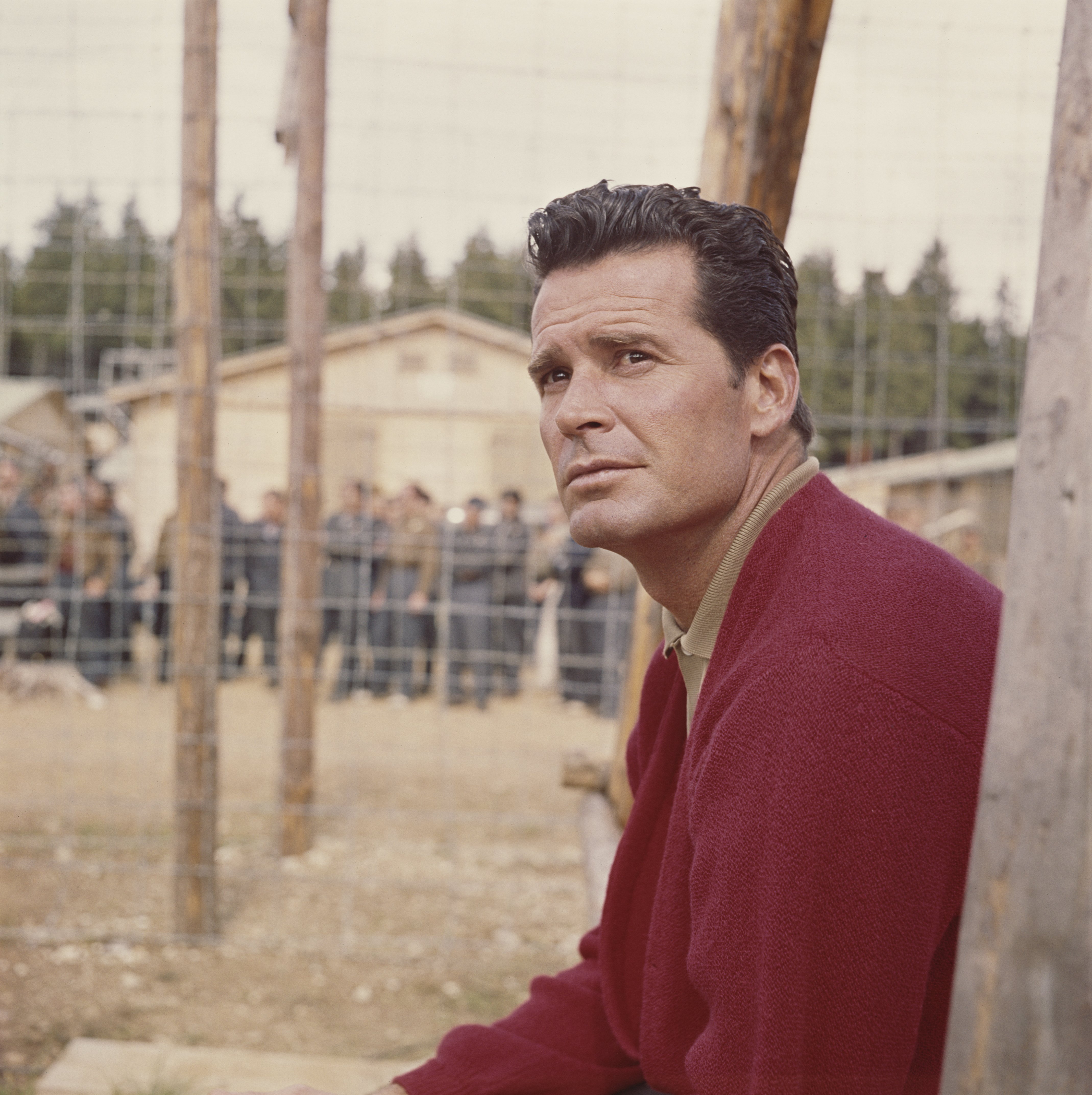 James Garner pictured on the set of the film "The Great Escape" in 1962 in Germany | Source: Getty Images