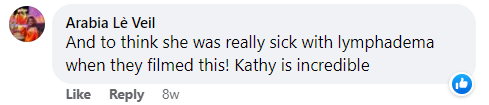 A netizen comments on Kathy Bates' "Lip Sync Battle" video on Facebook  | Source: www.facebook.com/lipsyncbattle