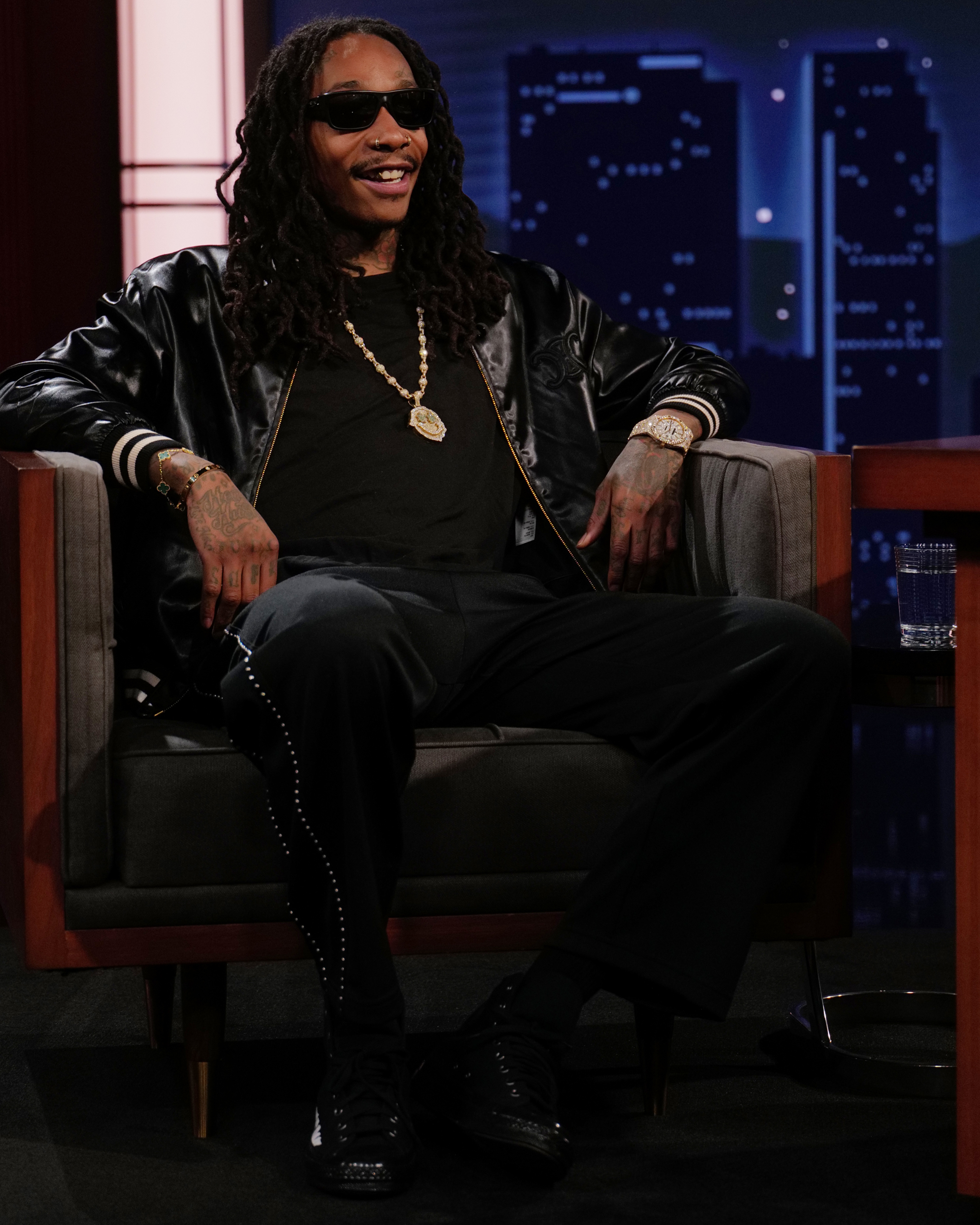 Wiz Khalifa during an appearance on "Jimmy Kimmel Live!" on June 13, 2025. | Source: Getty Images