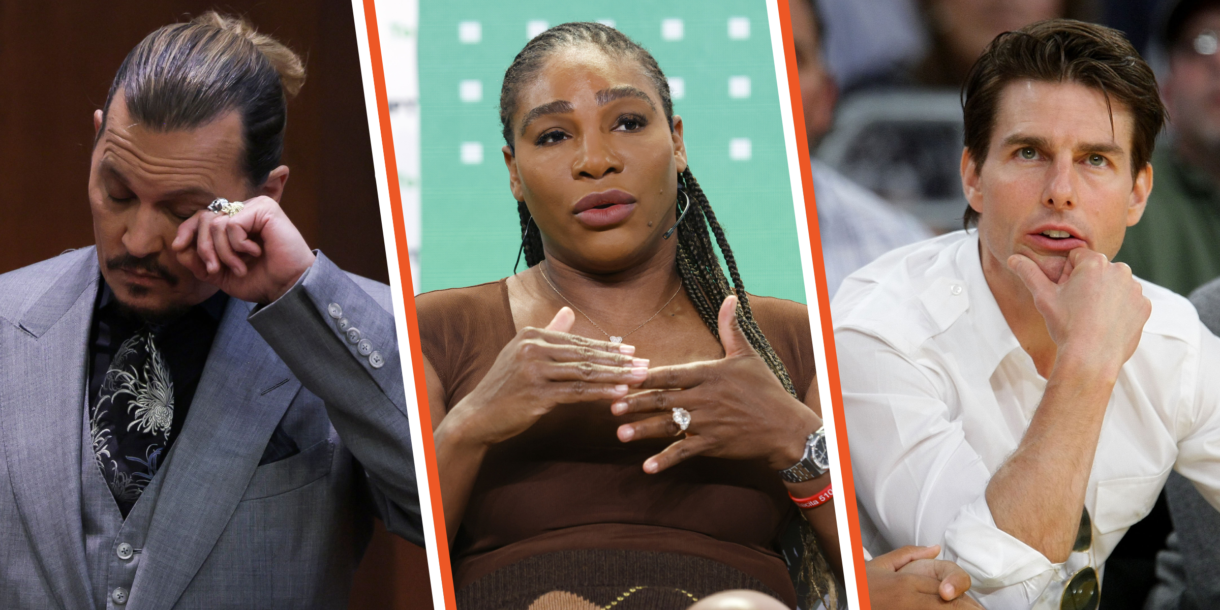 Johnny Depp | Serena Williams | Tom Cruise | Source: Getty Images