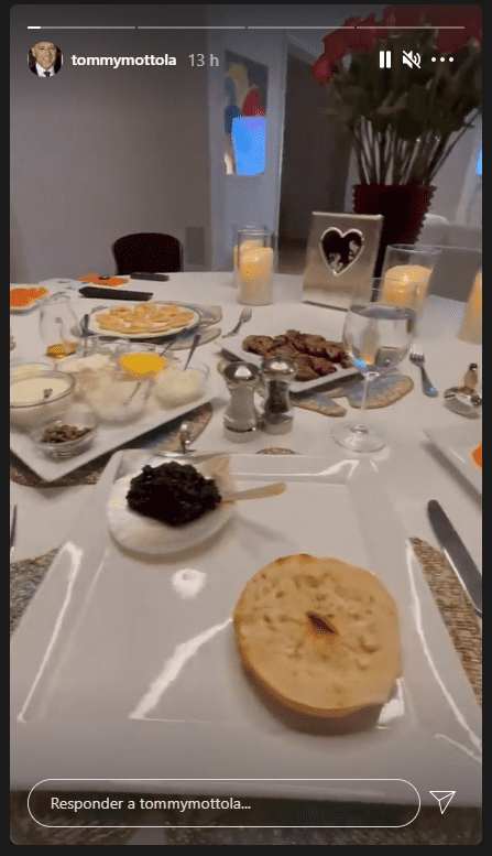 Tommy Mottola compartió cena de aniversario en Instagram. | Foto: Captura de Instagram.com/stories/tommymottola