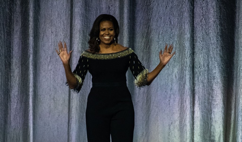 Most admired woman in the world, Michelle Obama in London promoting her bestselling memoir, "Becoming" on April 14, 2019 at The O2 Arena. | Source: Getty Images