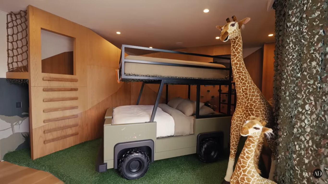 The couple's son's bedroom at their Beverly Hills home | Source: YouTube/ArchitecturalDigest