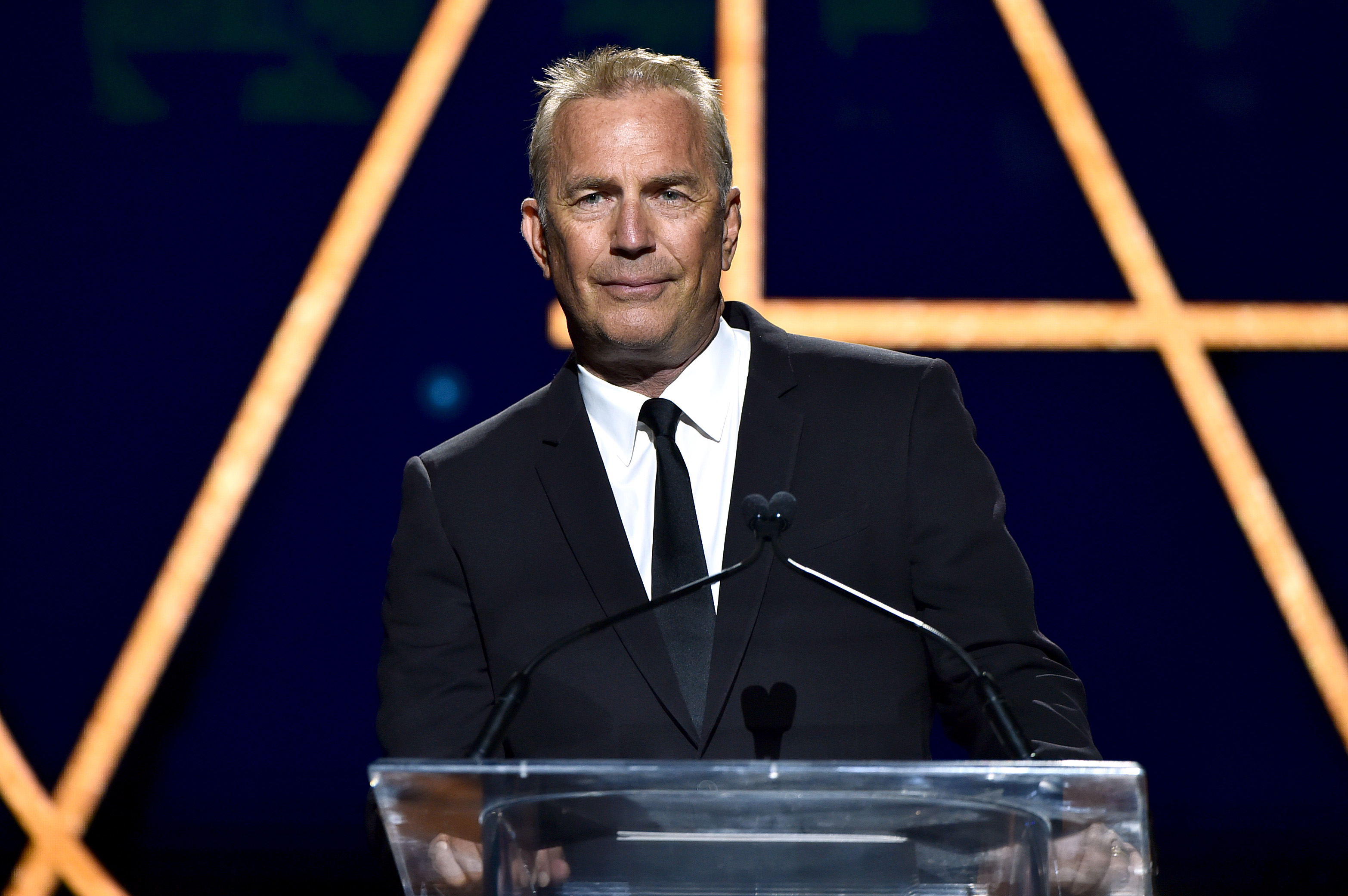 Kevin Costner speaking at the 26th annual Art Directors Guild Awards at InterContinental Los Angeles Downtown | Source: Getty Images