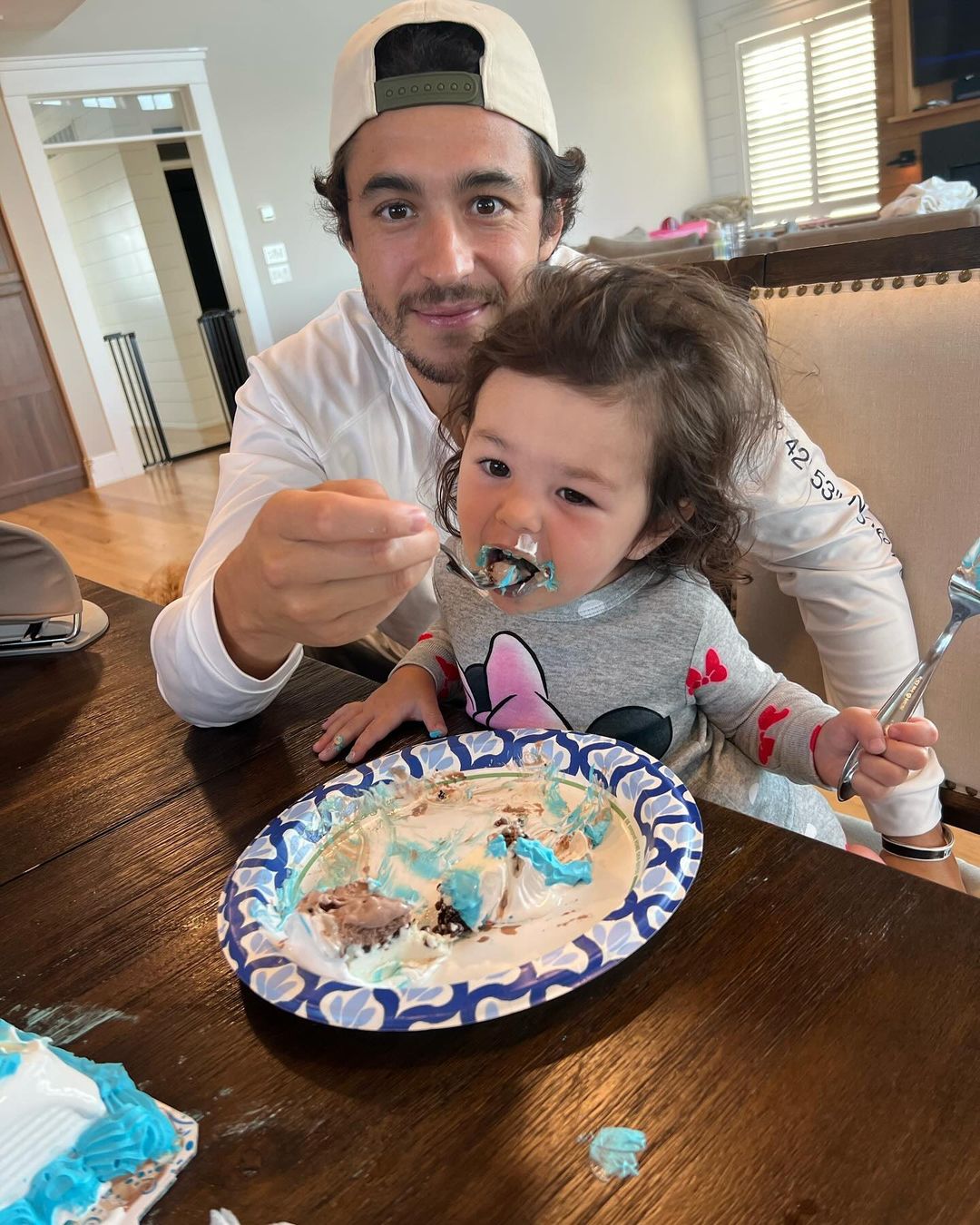 Johnny and Noa Gaudreau bonding, from an Instagram slideshow of pictures, dated September 1, 2024 | Source: Instagram/meredithgaudreau_