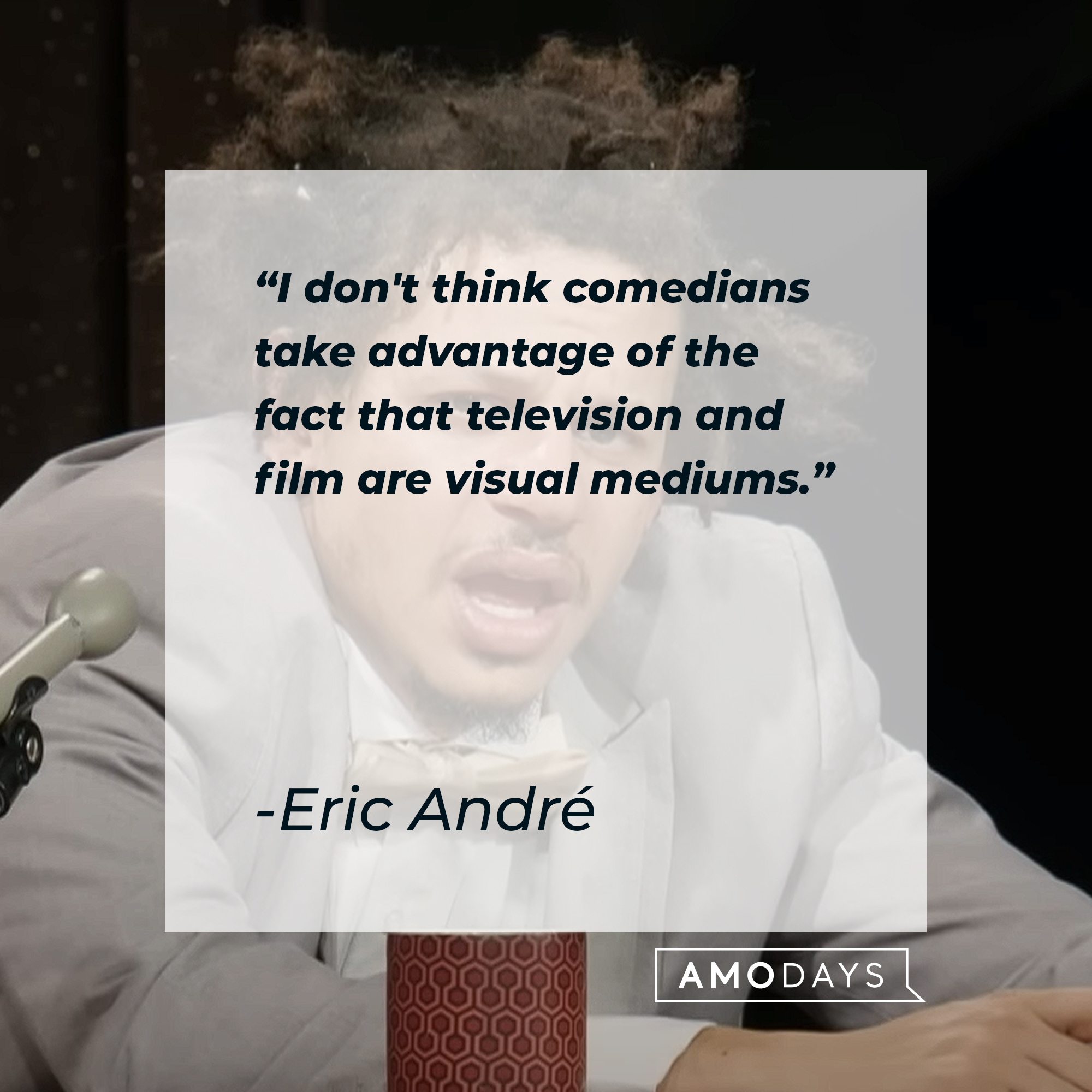 Eric André's quote: "I don't think comedians take advantage of the fact that television and film are visual mediums." | Source: Youtube.com/adultswim