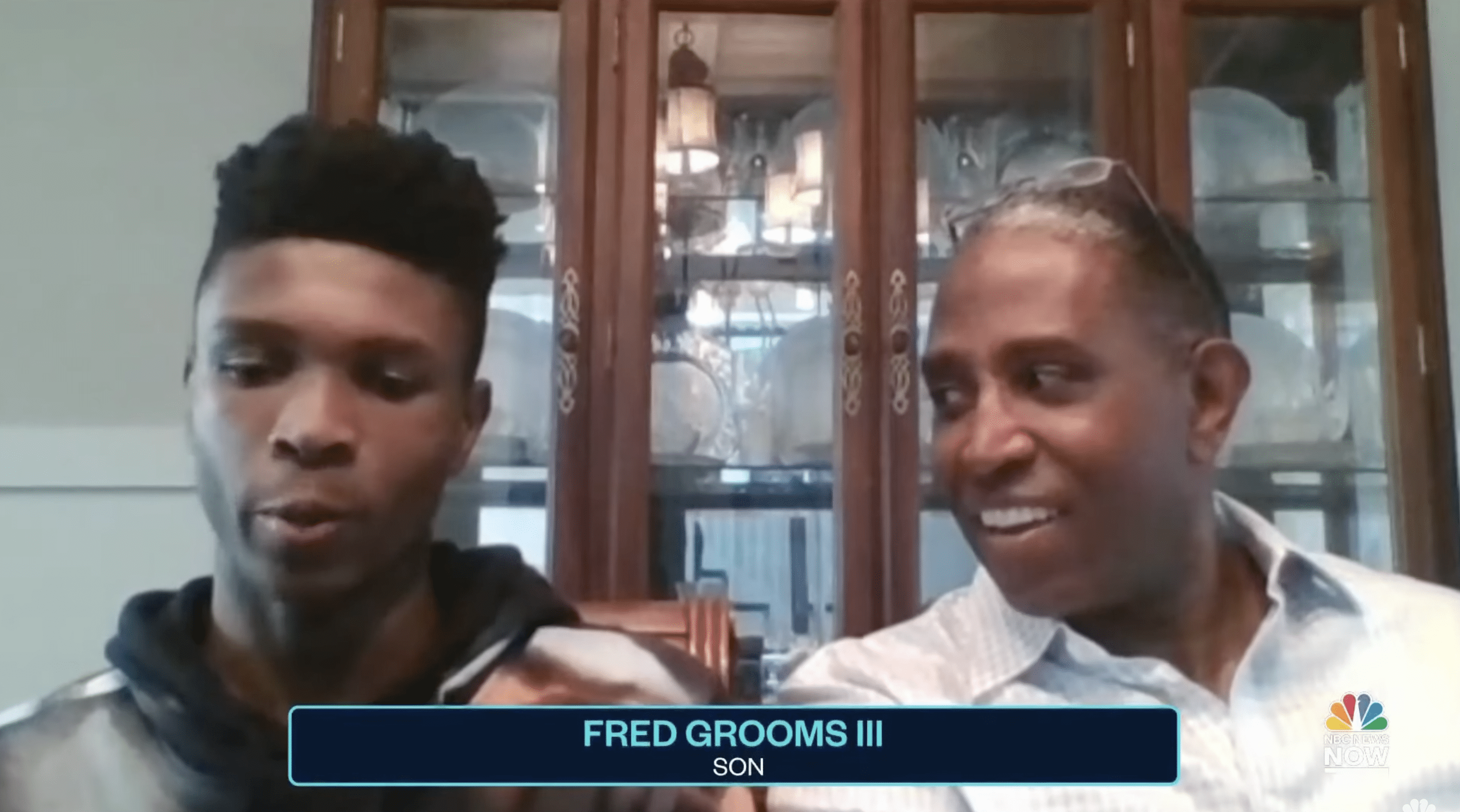 Fred Grooms III pictured with his father, Major Grooms Jr. | Photo: YouTube.com/NBC News