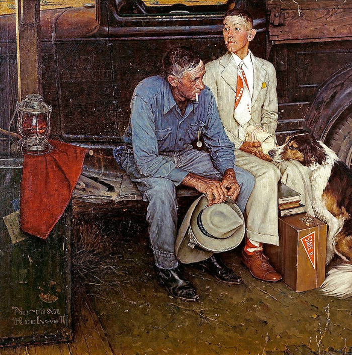 Photo of "Breaking Home Ties." | Source: instagram.com/norman_rockwell_museum