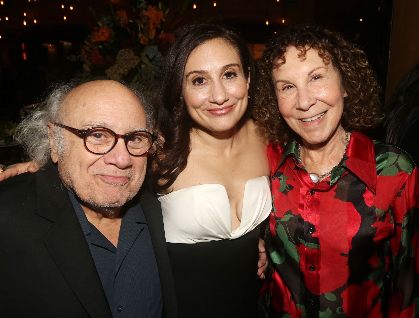 Danny and Lucy DeVito with Rhea Perlman at the opening night afterparty for the play "I Need That" on November 2, 2023, in New York. | Source: Getty Images