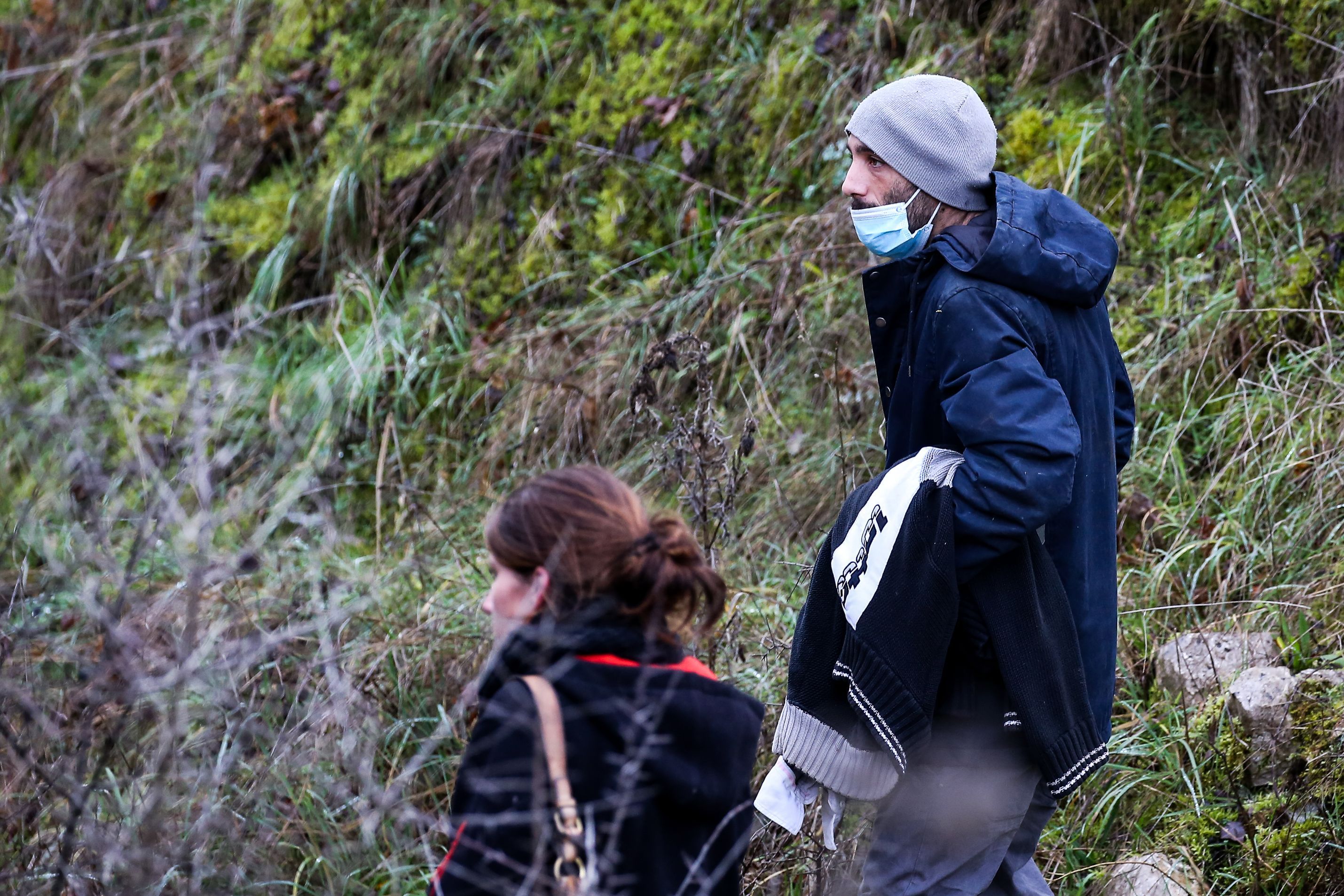 Cédric Jubillar lors d'une des battues pour retrouver Delphine Jubillar. l Source : Getty Images