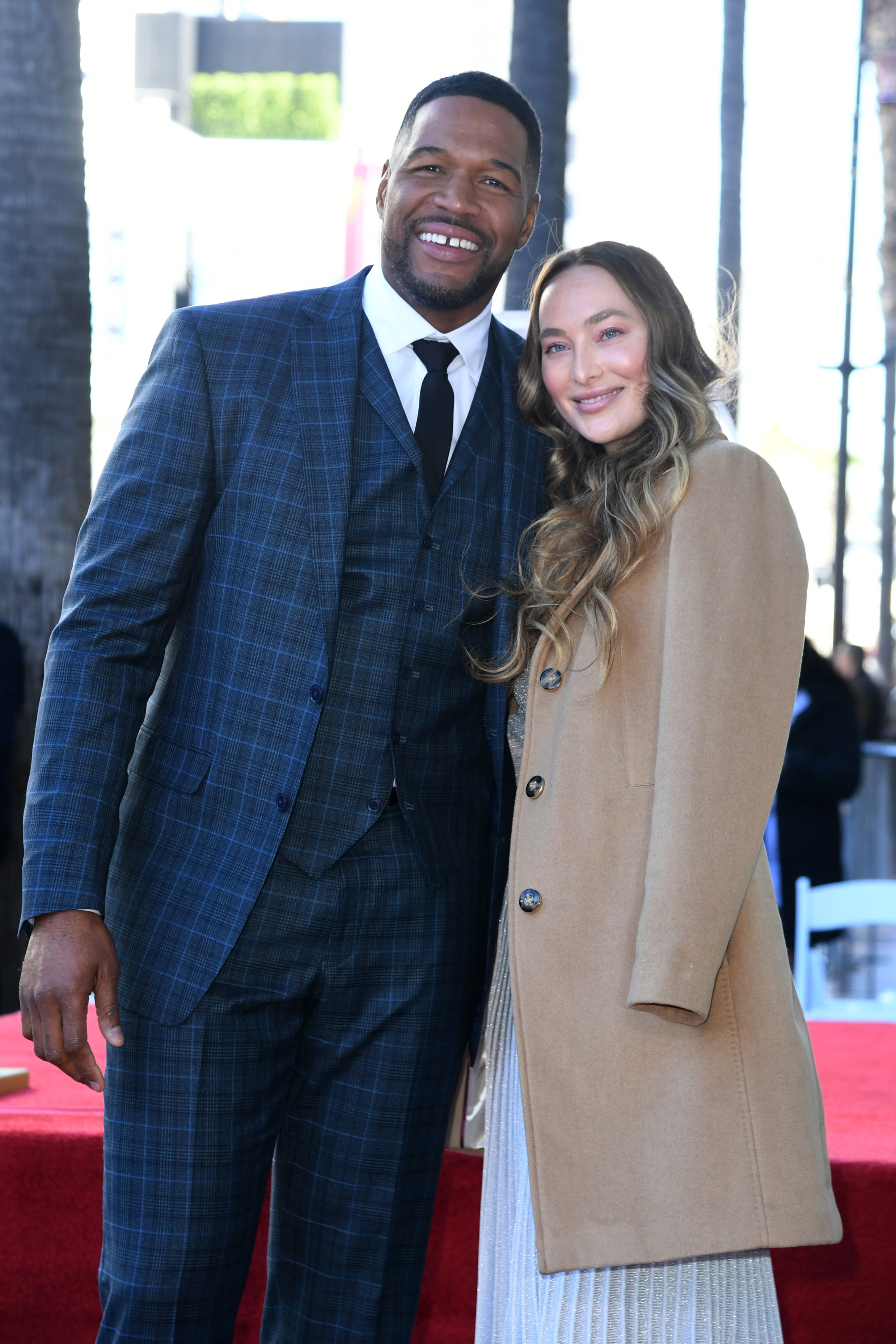 Michael Strahan and Kayla Quick attend The Hollywood Walk of Fame star ceremony honoring on January 23, 2023 in Los Angeles, California | Source: Getty Images