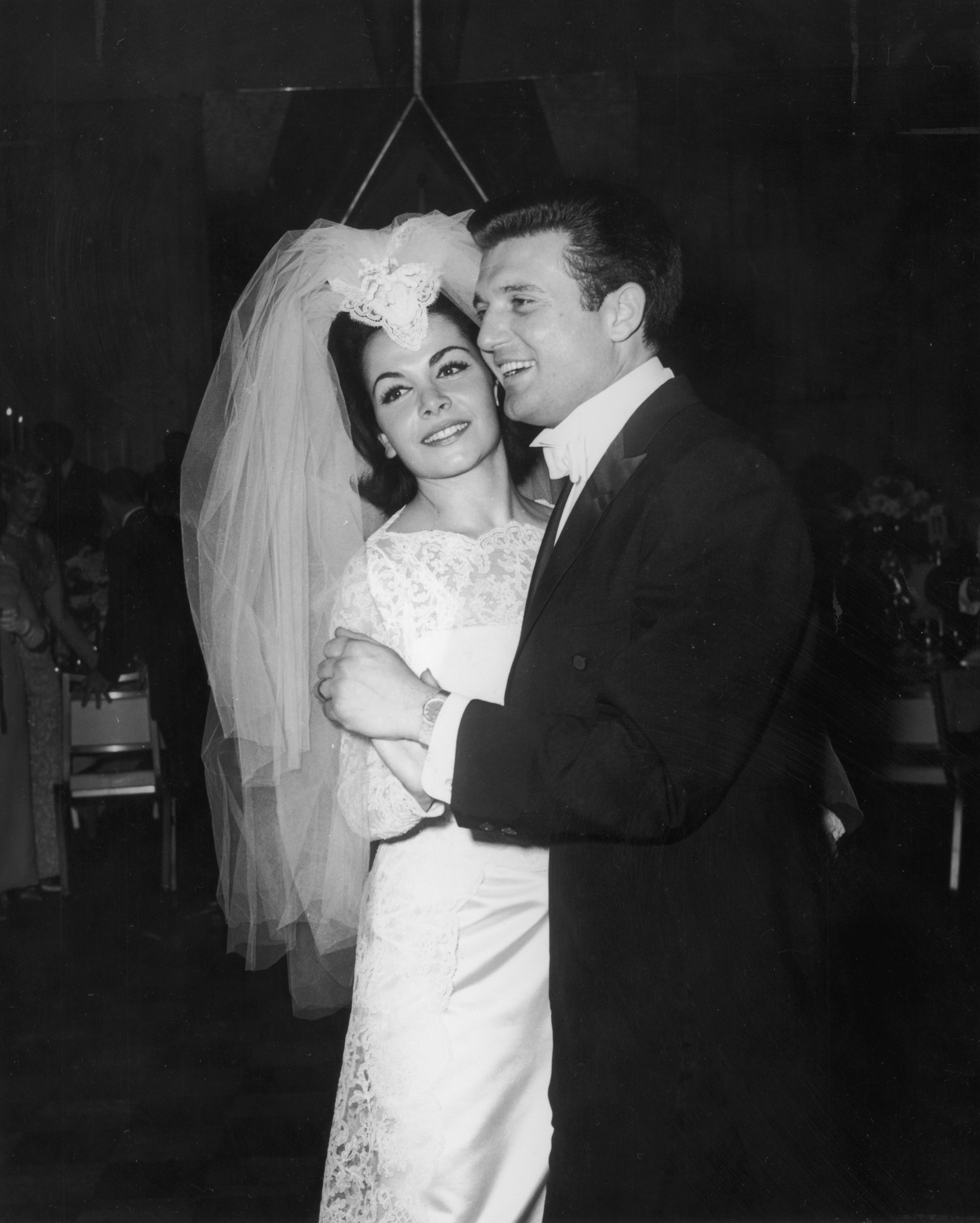 Annette Funicello smiles while dancing with her husband, agent Jack Gilardi, at their wedding reception, 1965 | Source: Getty Images