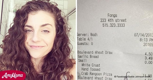 Waitress leaves a stunning note to breastfeeding mom on a restaurant receipt