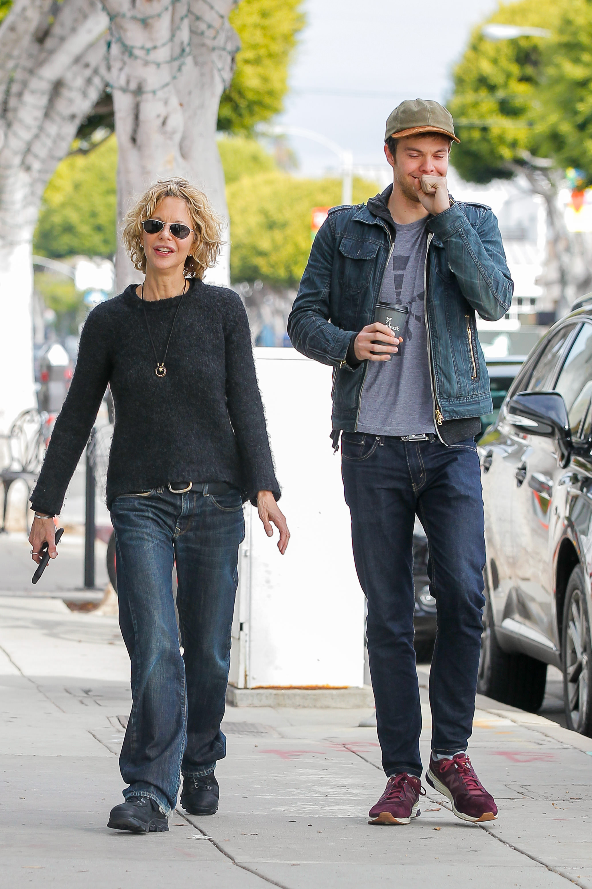 Meg Ryan and Jack Quaid are seen in Los Angeles, California on January 19, 2016 | Source: Getty Images