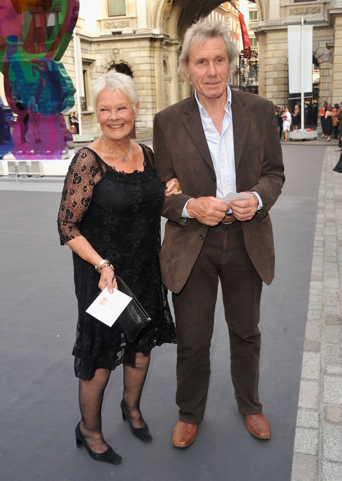 Judi Dench and David Mills at The Royal Academy of Arts Summer Exhibition Preview Party on June 2, 2011, in London, England. | Source: Getty Images