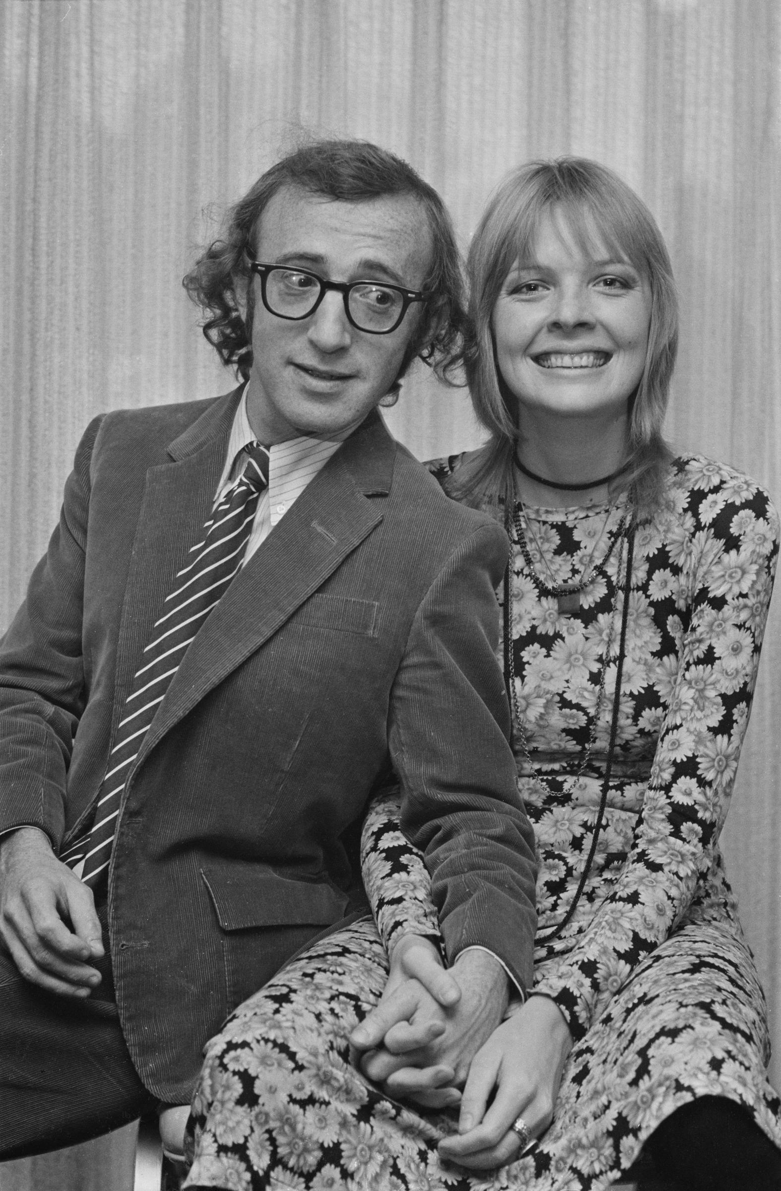 Woody Allen and Diane Keaton at the Hilton Hotel, London, on October 18, 1970 | Source: Getty Images