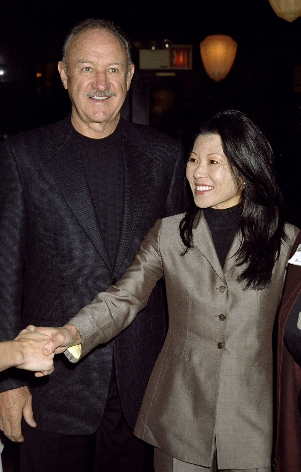 Gene Hackman and Betsy Arakawa at Elaine's promoting his book 