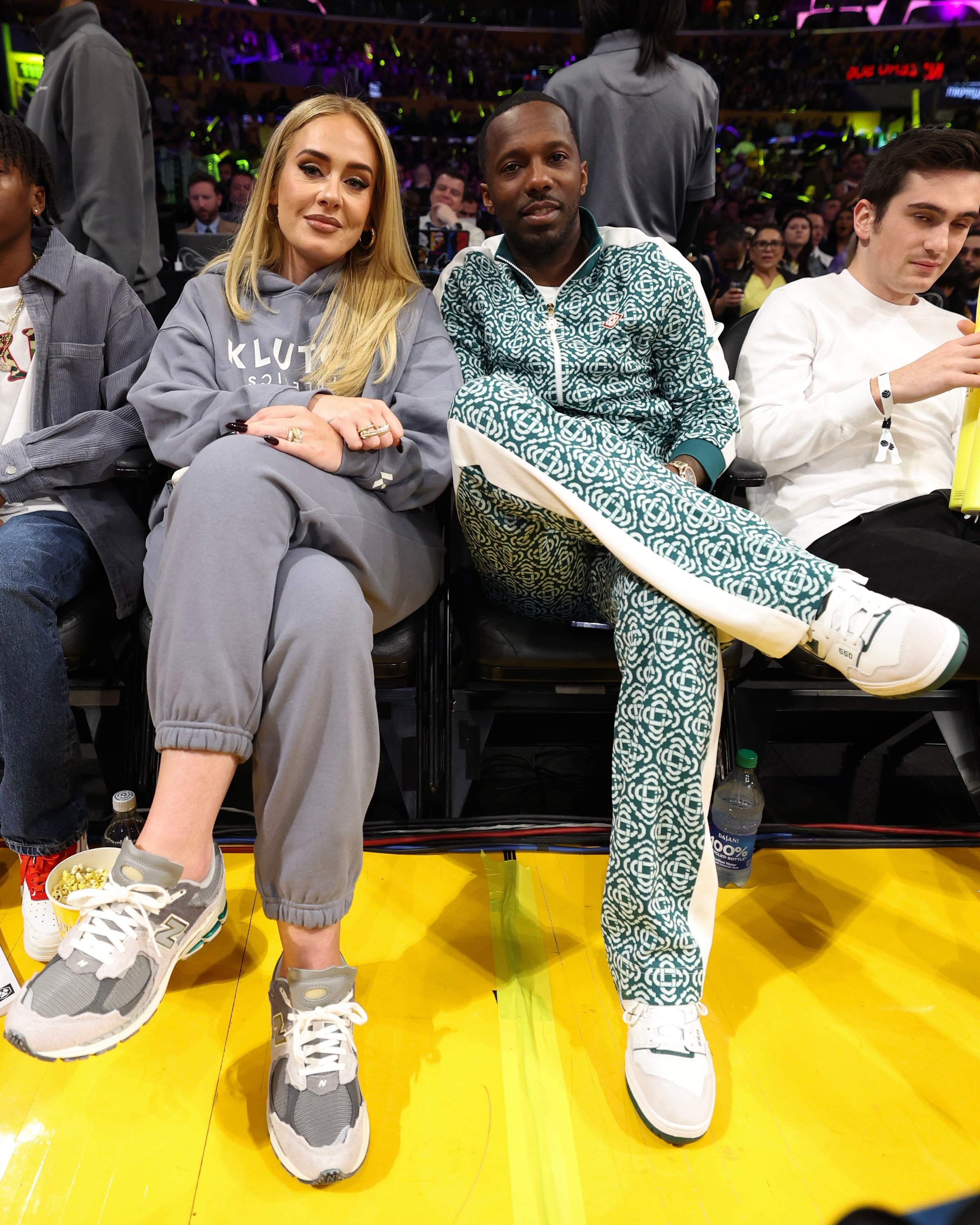 Adele and Rich Paul attend the basketball game between Los Angeles Lakers and Memphis Grizzlies Round 1 Game 6 of the 2023 NBA Playoffs against Los Angeles Lakers in Los Angeles, California on April 28, 2023 | Source: Getty Images | Source: Getty Images