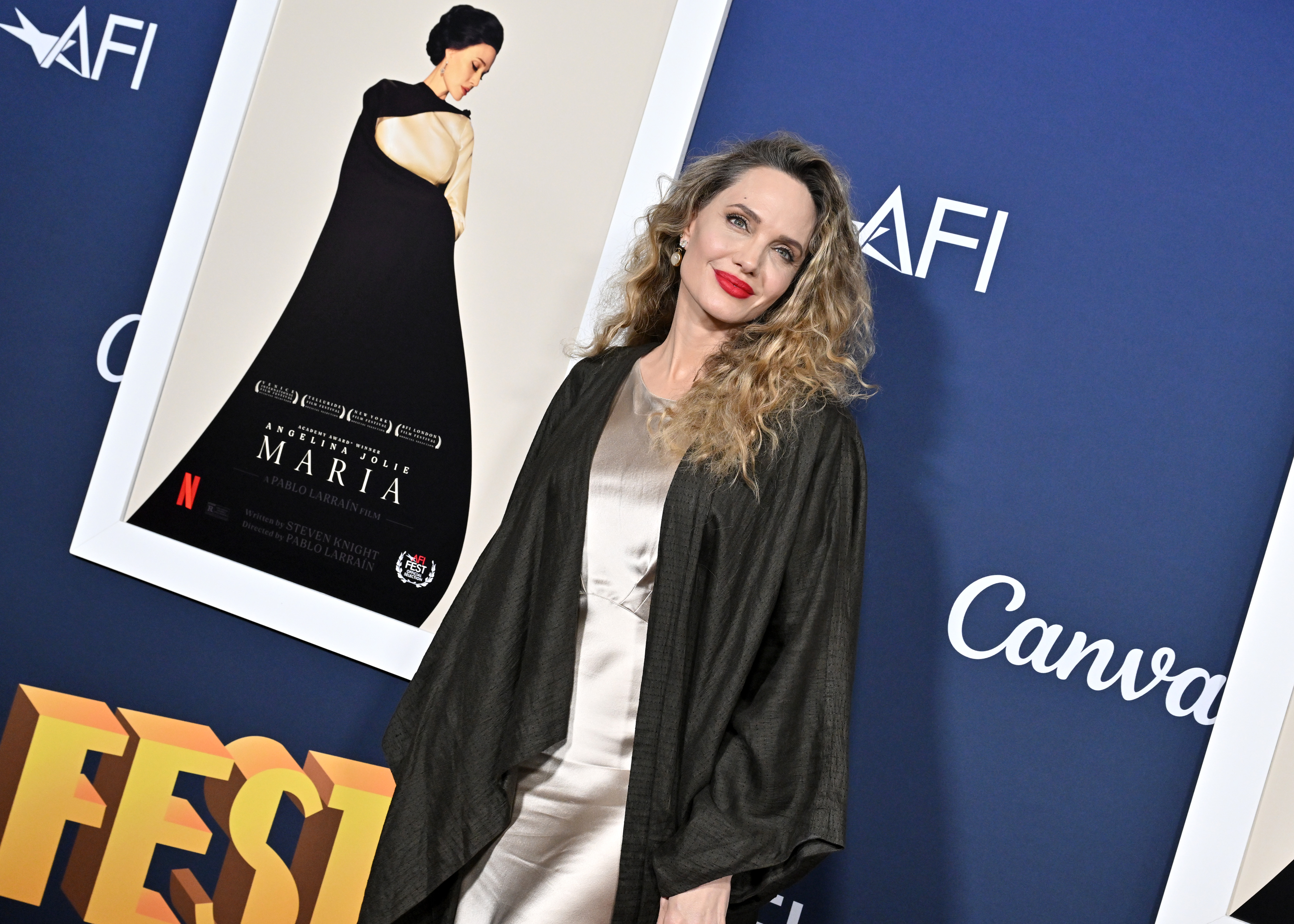 Angelina Jolie attends "Maria" Premiere on October 26, 2024, in Hollywood, California. | Source: Getty Images