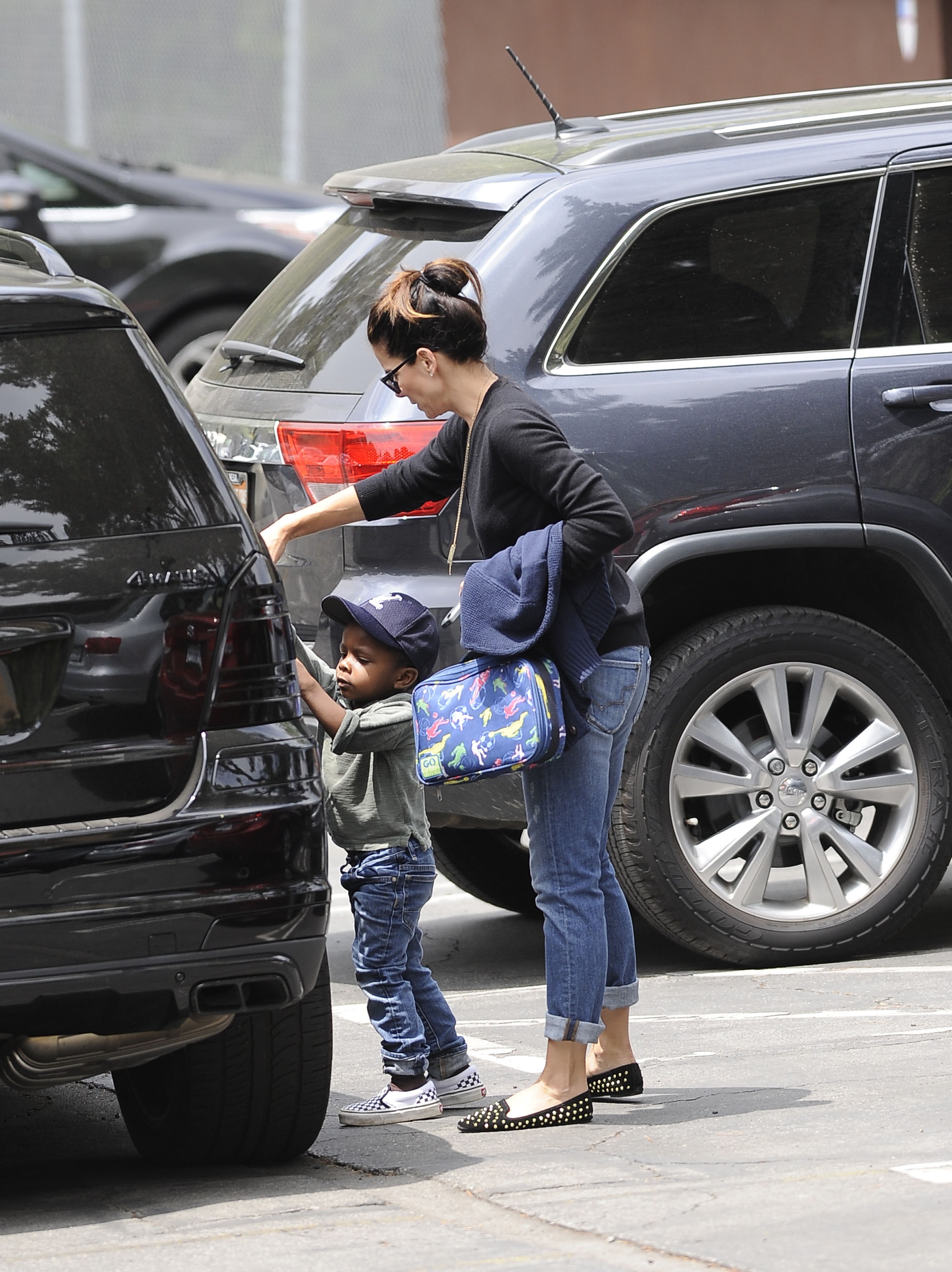 Sandra Bullock and son Louis seen on May 16, 2013 in Los Angeles, California | Source: Getty Images