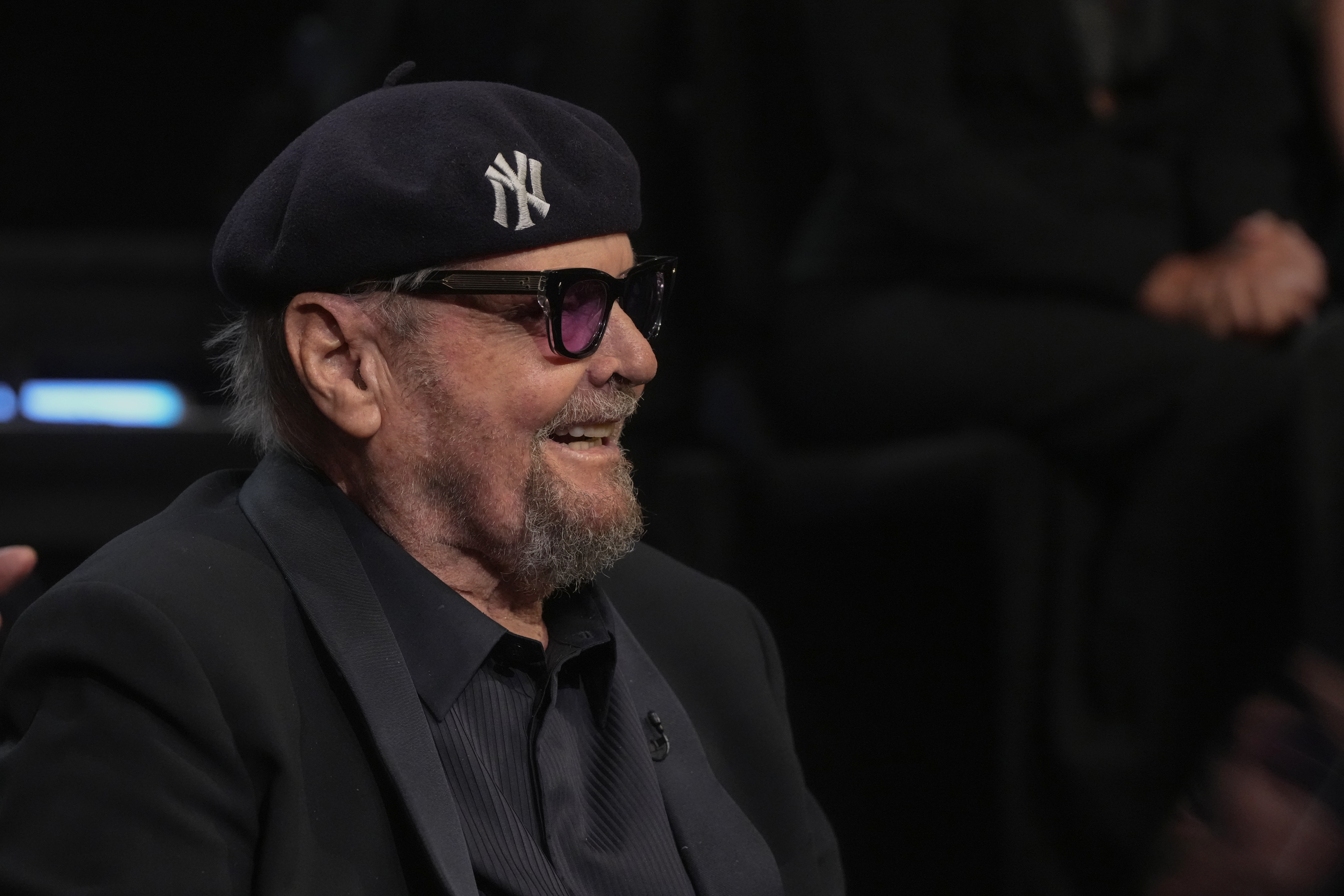 Jack Nicholson smiling in the audience during "SNL50: The Anniversary Special" in New York on February 16, 2025. | Source: Getty Images