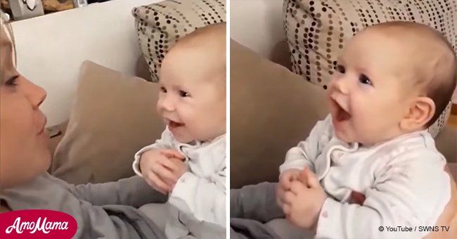 La réaction adorable d'un bébé qui entend sa mère chanter est rapidement devenue virale