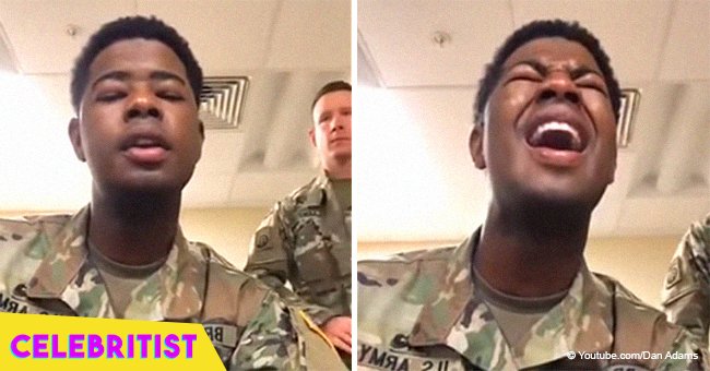 Soldiers still steal hearts with a cappella rendition of 'Amazing Grace' & 'God Bless America'