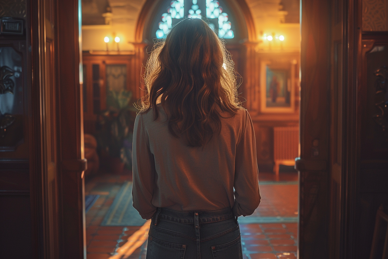 A woman standing in a house | Source: Midjourney