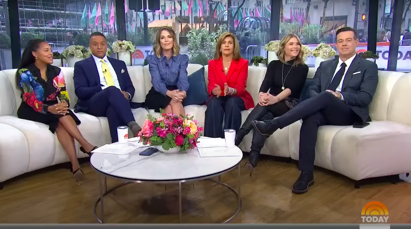 The "Today" co-hosts during a segment discussing Craig Melvin replacing Hoda Kotb as co-anchor, posted on November 14, 2024 | Source: YouTube/TODAY