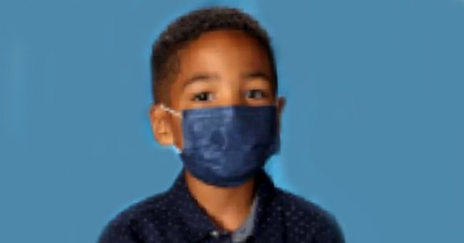  6-year-old Mason Peoples wearing a mask in his school photo. | Source: facebook.com/nicole.tucker.311