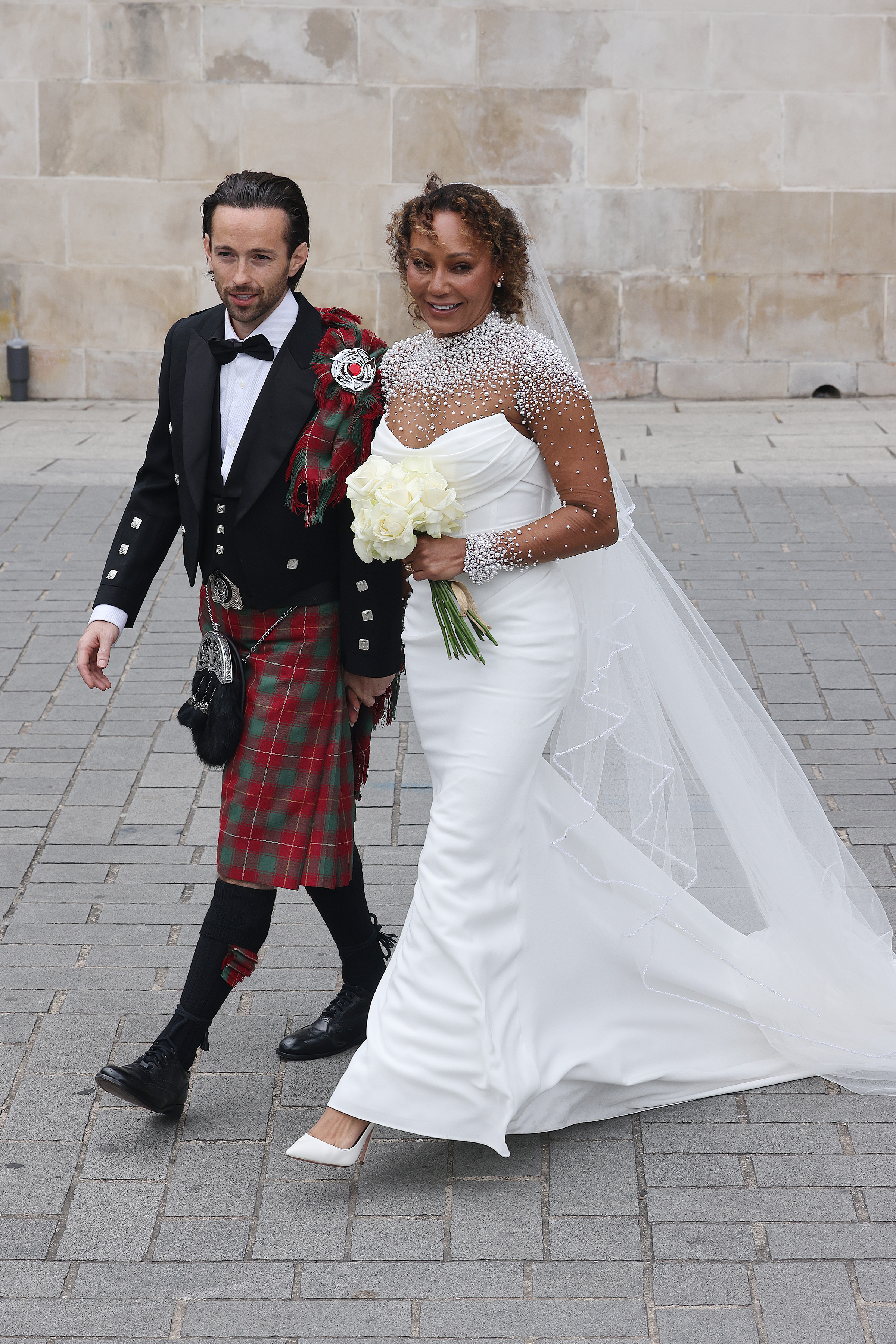 Rory McPhee and Mel B at St Paul's Cathedral on July 5, 2025 in London, England | Source: Getty Images