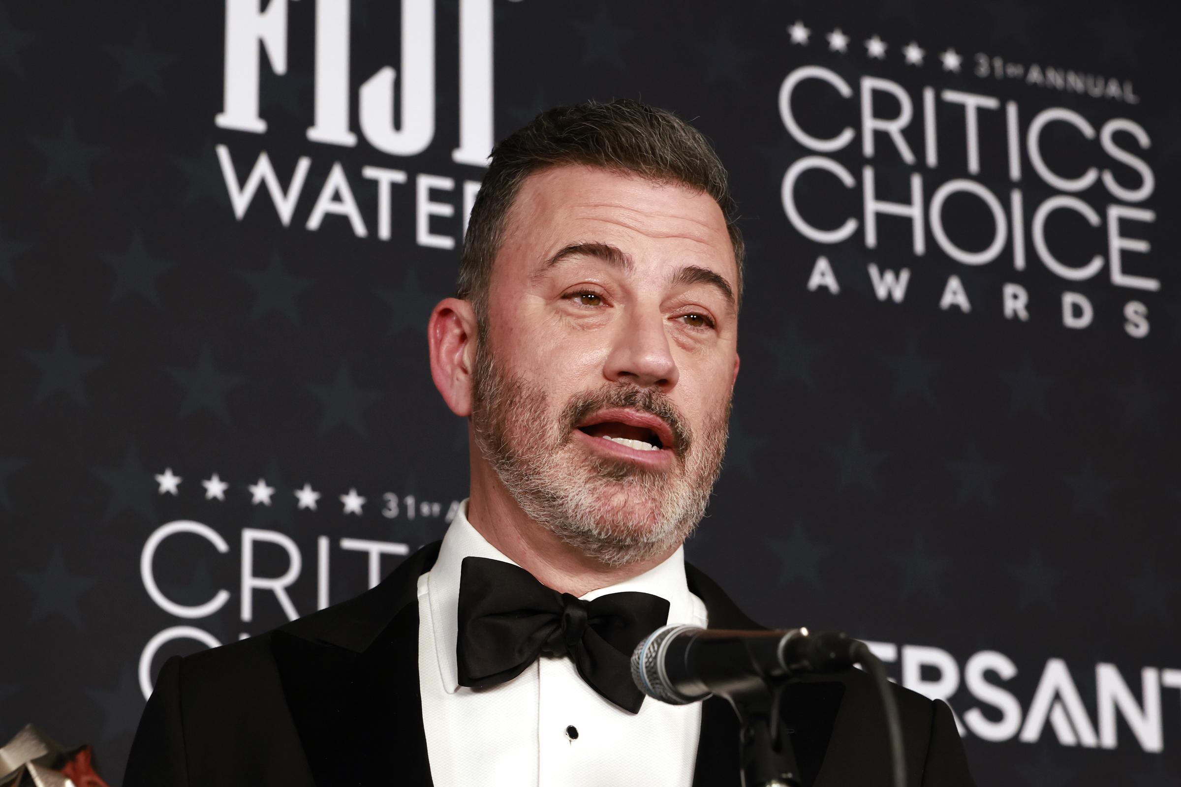 Jimmy Kimmel, winner of the Best Talk Show Award for "Jimmy Kimmel Live!" poses in the press room during the 31st Annual Critics Choice Awards on January 4, 2026 in Santa Monica, California | Source: Getty Images
