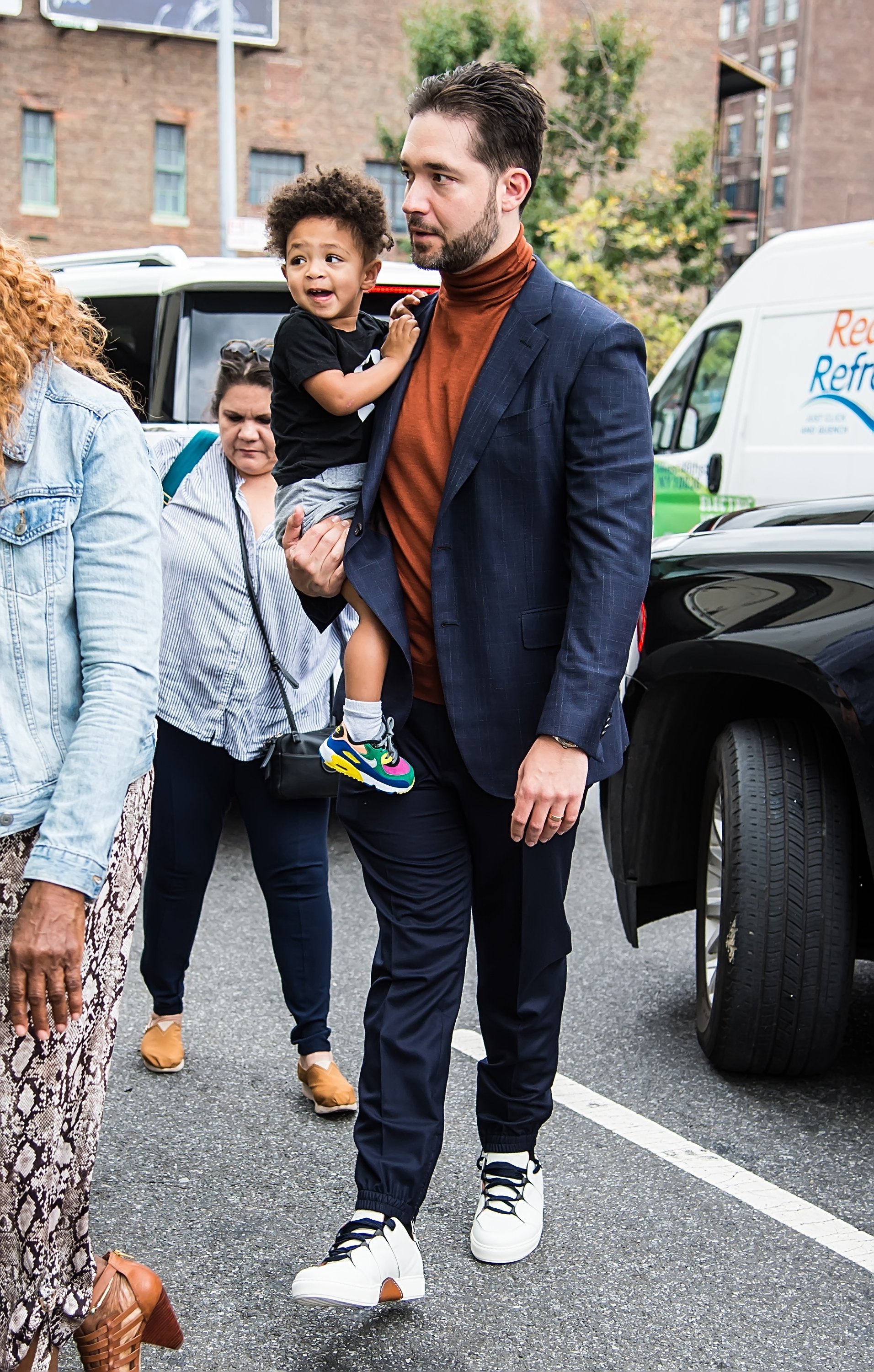 Alexis Ohanian Sr. and Alexis Olympia Ohanian Jr. at the S by Serena Williams Fashion Show during New York Fashion Week on September 10, 2019. | Source: Gilbert Carrasquillo/GC Images/Getty Images