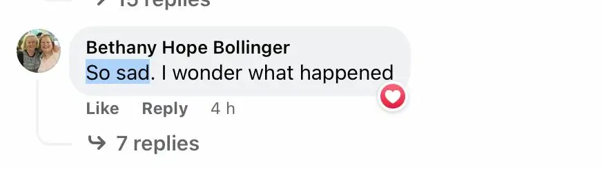 A reader's comment on Tori Spelling and her children living in an RV on August 10, 2023 | Source: Facebook/Entertainment Tonight