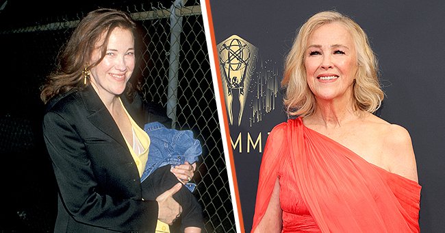 A side-by-side photo of Catherine O'Hara from 1994 and 2021. | Source: Getty Images