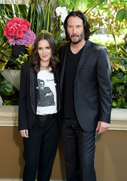 Winona Ryder and Keanu at Beverly Hills on August 18, 2018 in Los Angeles, California. | Photo: Getty Images
