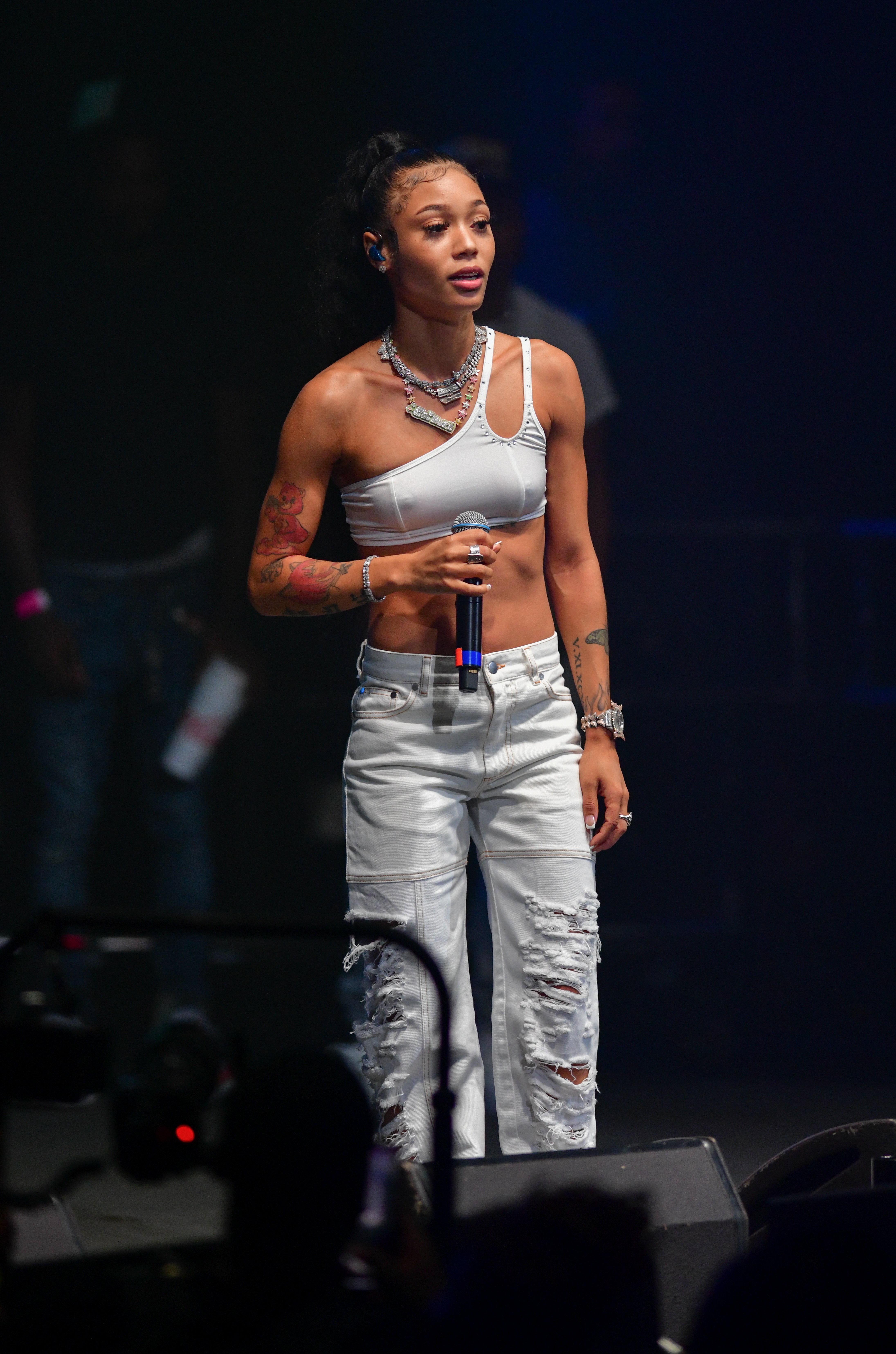 Coi Leray performs at Lil Baby & Friends Father's Day weekend Concert in 2021, in Biloxi, Mississippi. | Source: Getty Images