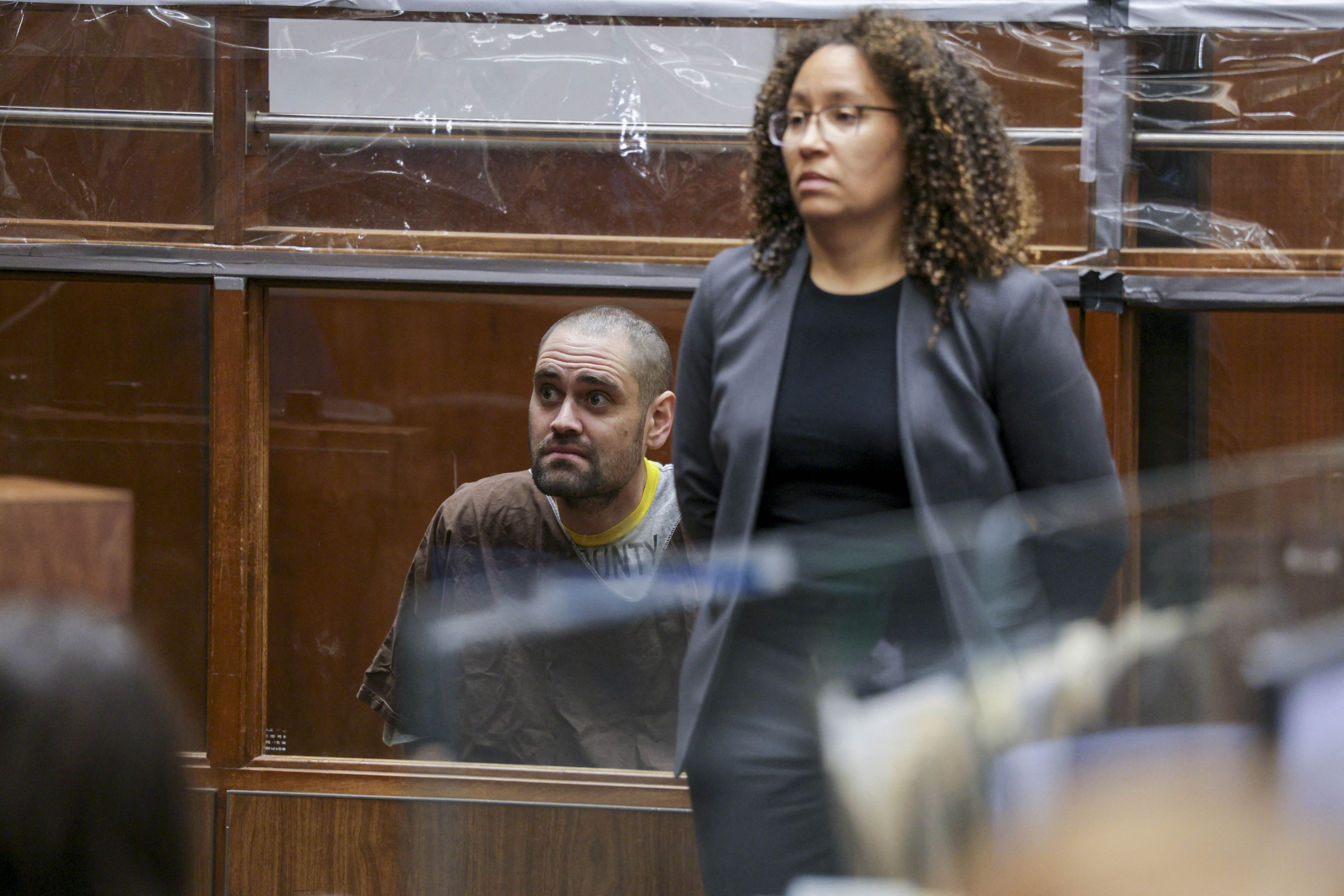 Nick Reiner appears with Deputy Public Defender Kimberly Greene during his arraignment in Los Angeles County Superior Court on February 23, 2026 in California | Source: Getty Images