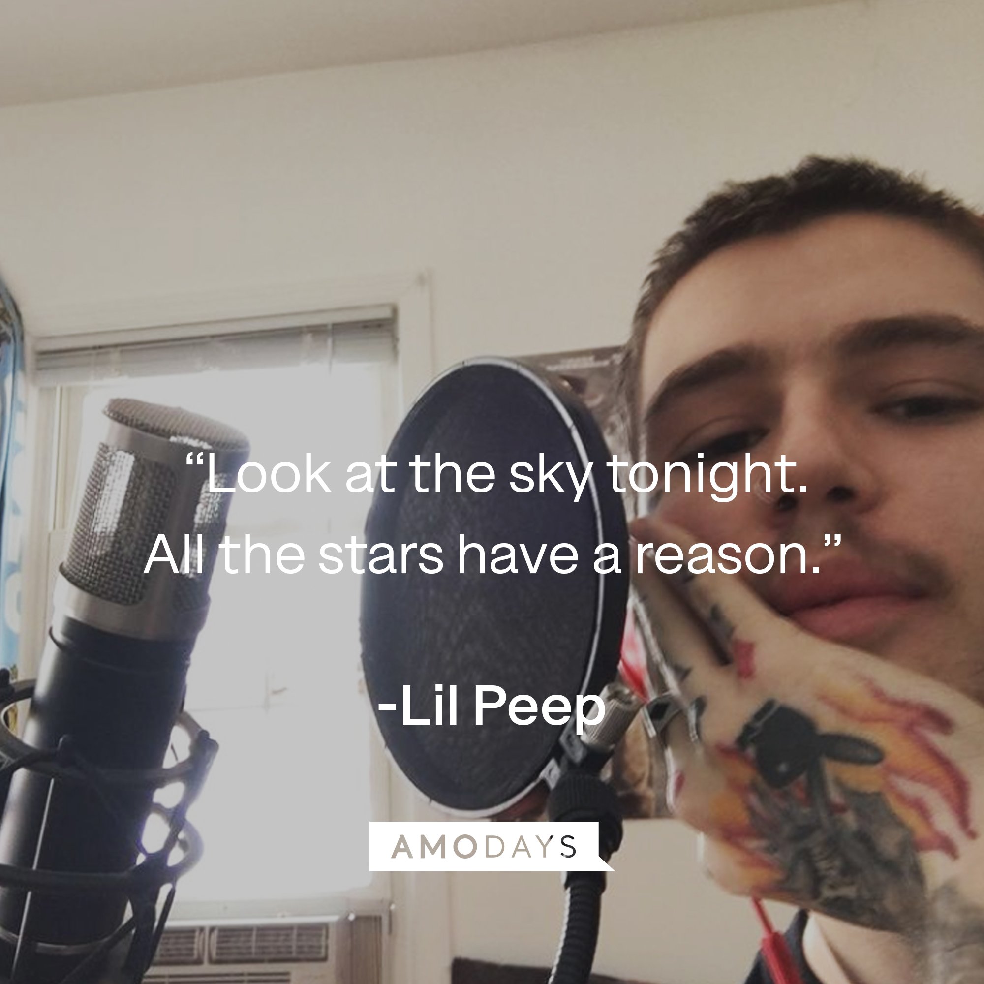 Lil Peep's quote: “Look at the sky tonight. All the stars have a reason.” | Image: AmoDays