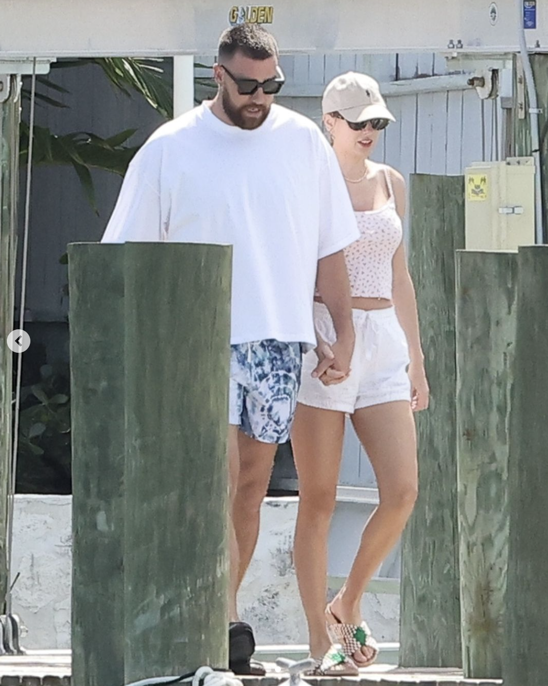 Taylor Swift and Travis Kelce in the Bahamas in March 2024 | Source: Instagram/enews