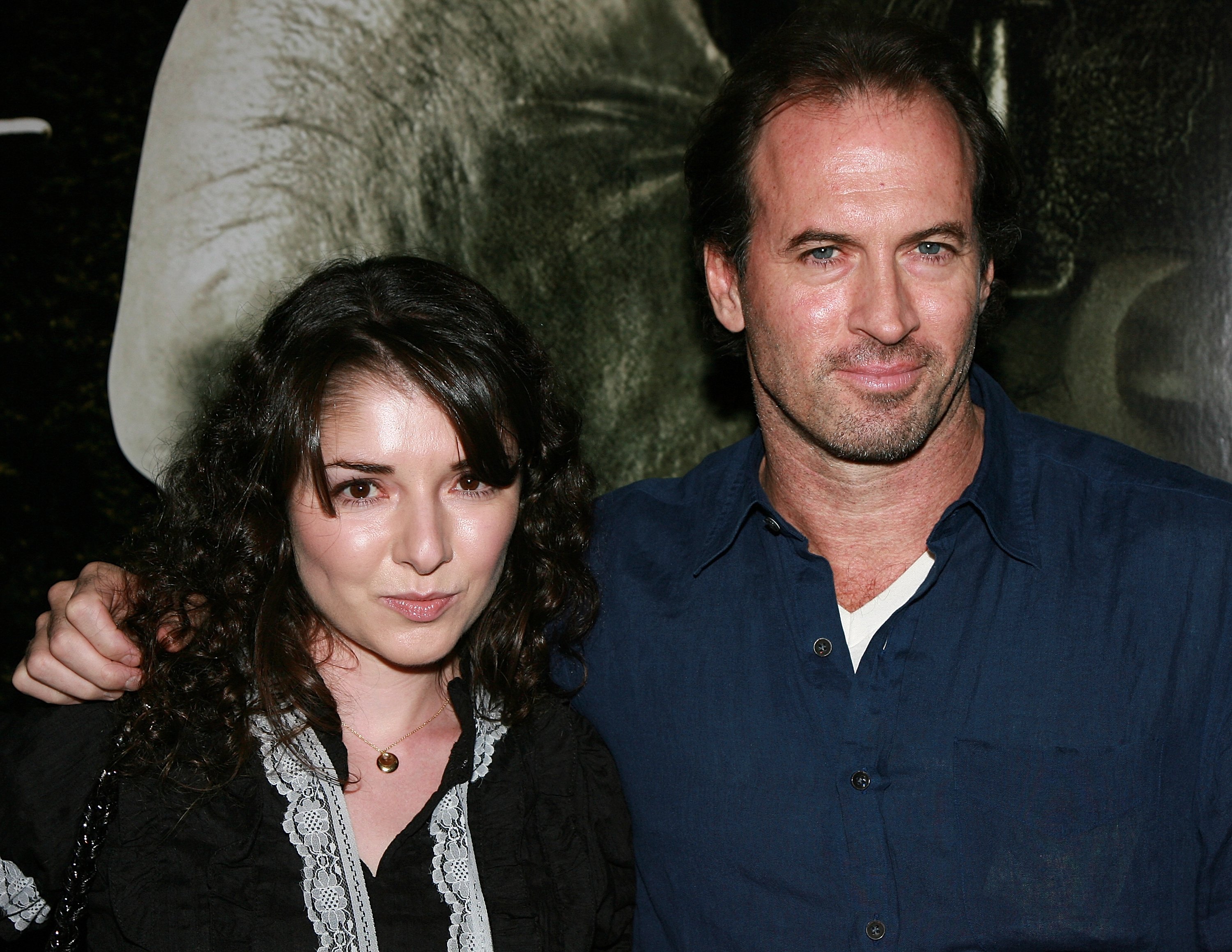 Actors Scott Patterson and Kristine Saryan at the premiere of Lionsgate's "Saw V" at Mann's Chinese Six on October 21, 2008, in Hollywood, California. | Source: Getty Images