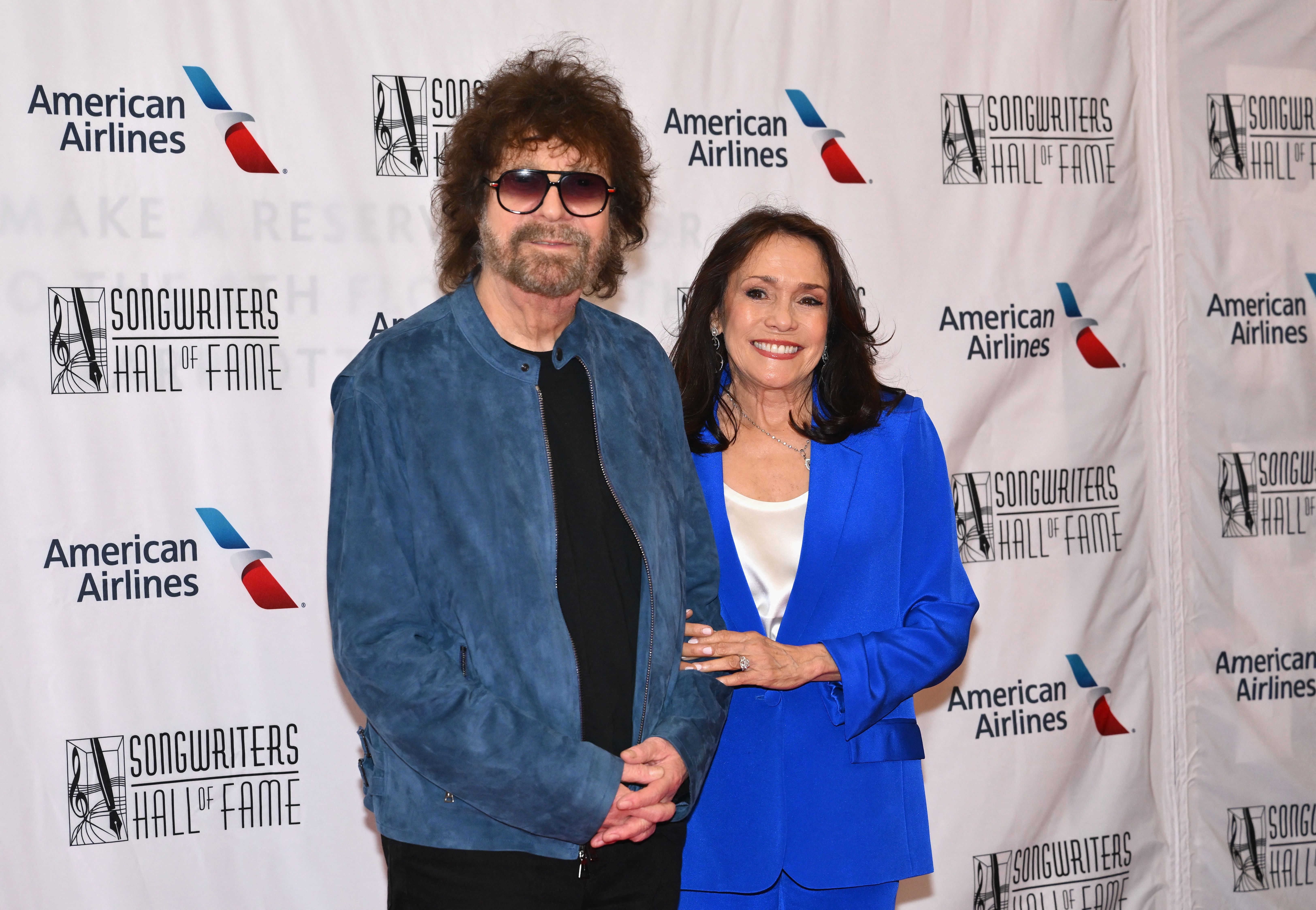 Jeff Lynne and Camelia Kath arrive for the 52nd Songwriters Hall of Fame Induction and Awards Gala in New York City on June 15, 2023. | Source: Getty Images