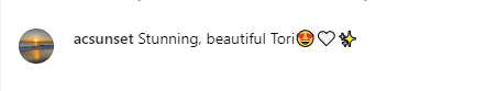 A fan compliments Tori Spelling's photo. | Source: Instagram.com/torispelling