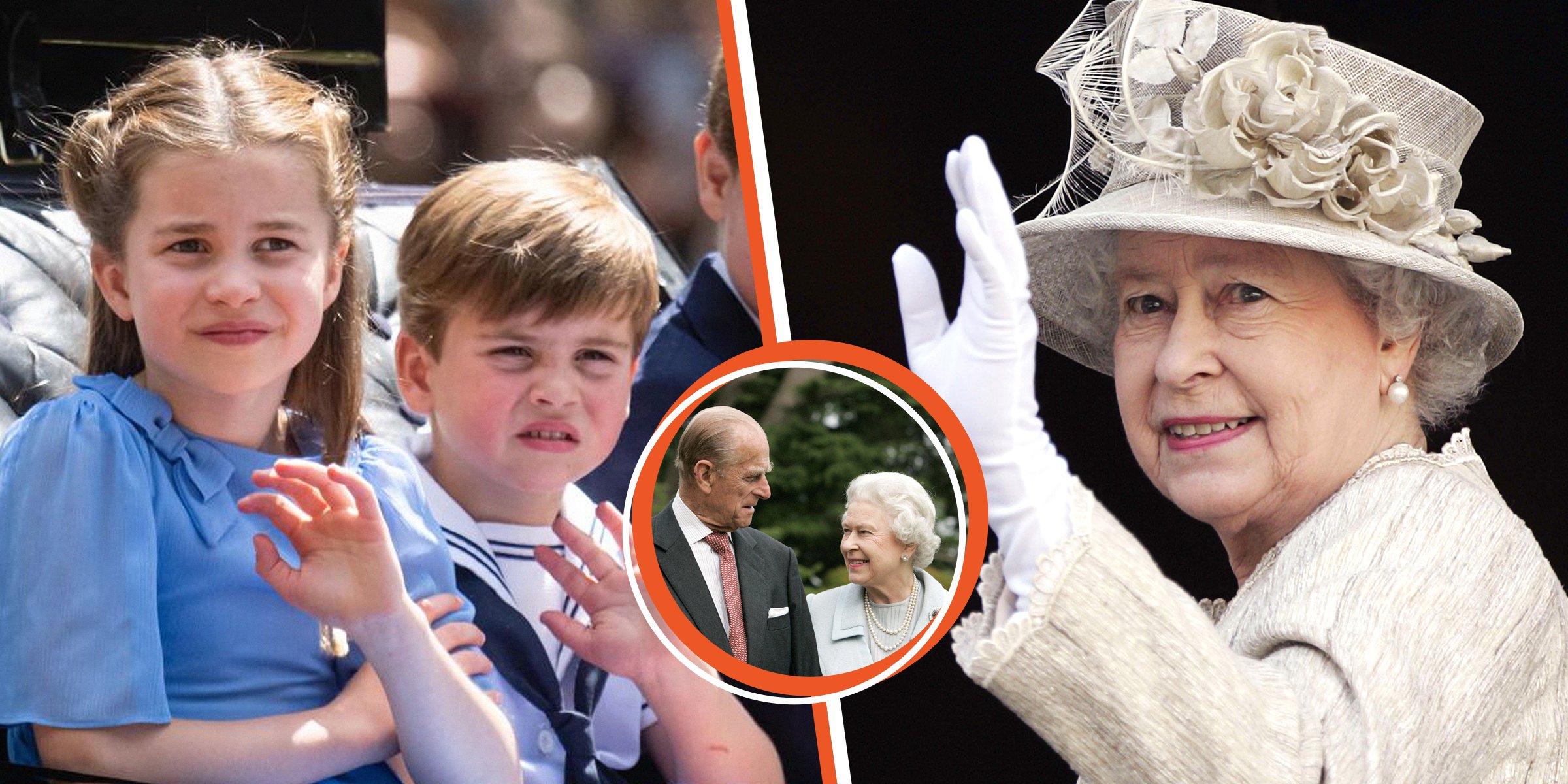 Queen Elizabeth II, Prince George, Princess Charlotte and Prince Philip. | Source: Getty Images