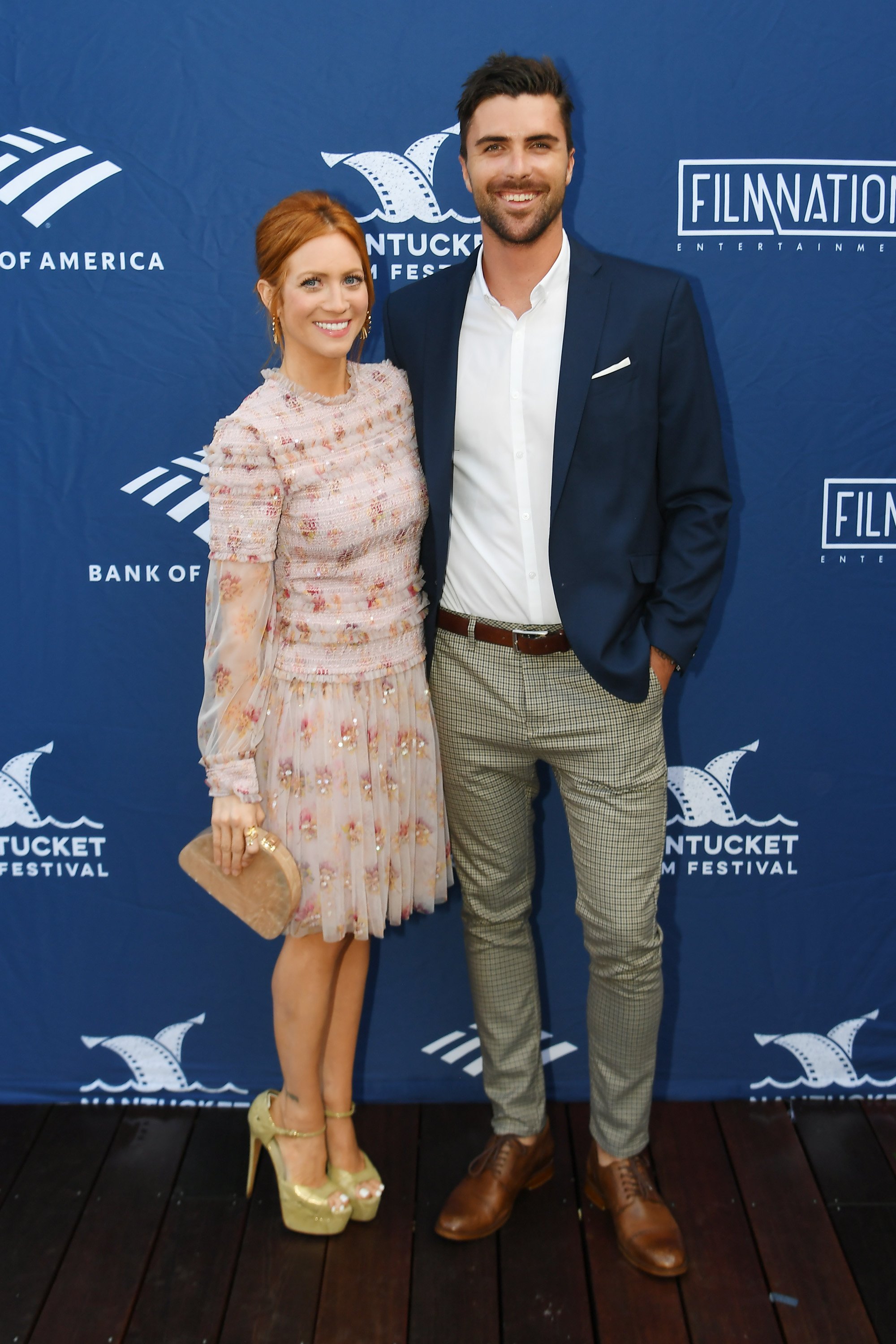Brittany Snow and Tyler Stanaland pose at the Screenwriters Tribute at Sconset Casino during Day Four of the 2019 Nantucket Film Festival on June 22, 2019 in Nantucket | Source: Getty Images