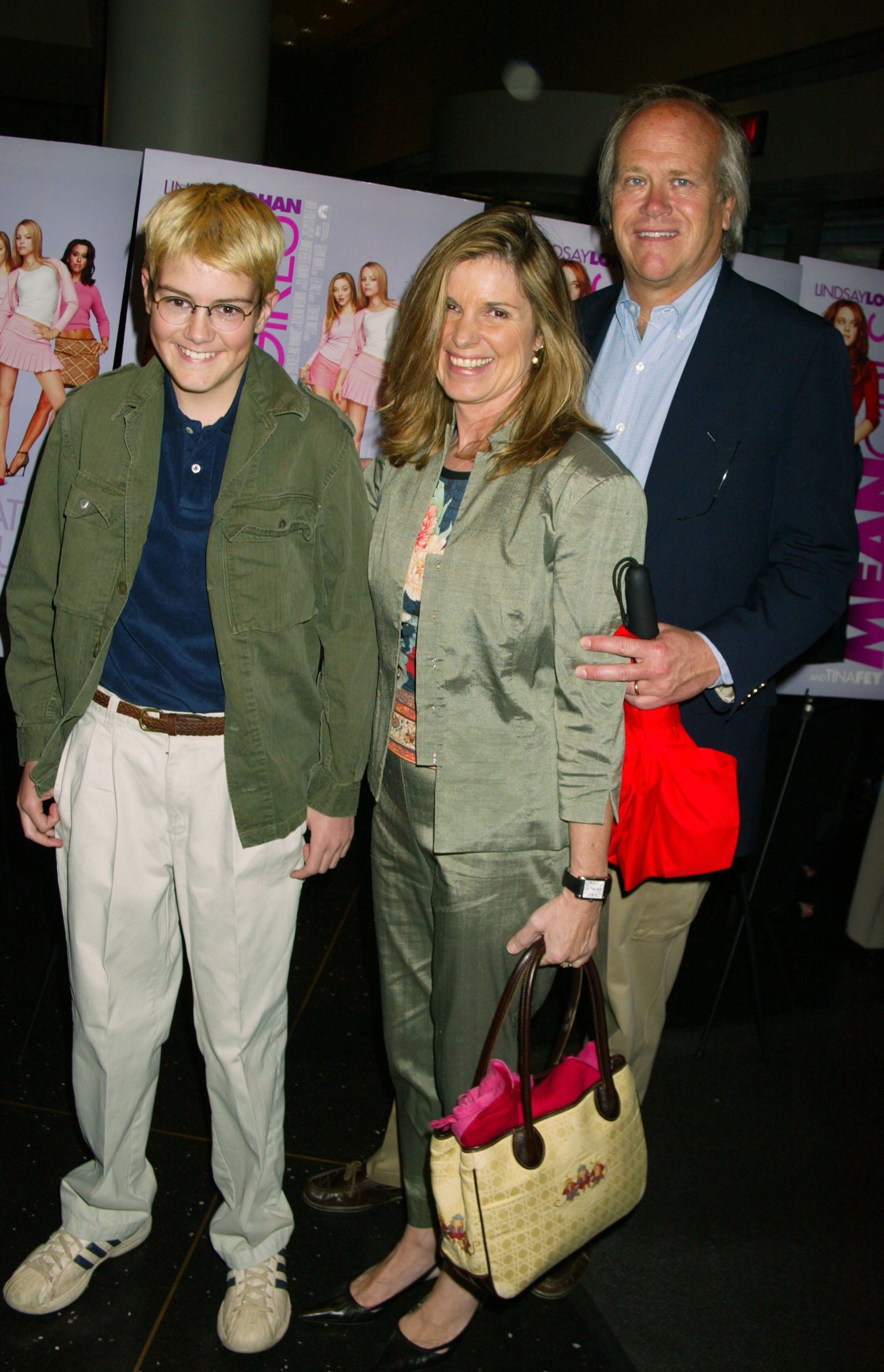 Susan Saint James, husband Dick Ebersol and son Ted at the "Mean Girls" New York premiere. Photo: Getty Images