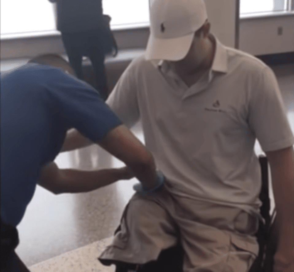 Brian Kolfage undergoes invasive TSA groping at Tucson Airport | Photo: YouTube/james hoft
