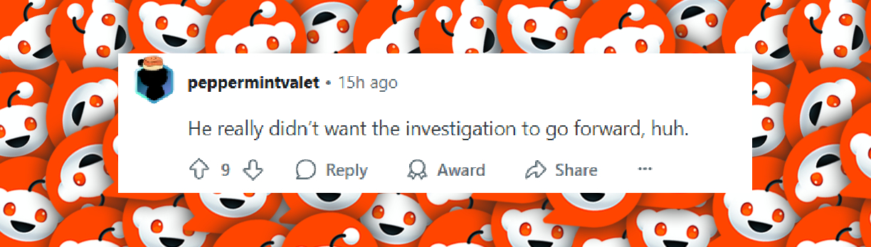A comment under a Reddit post shared on July 19, 2025. | Source: Reddit/r/popculturechat
