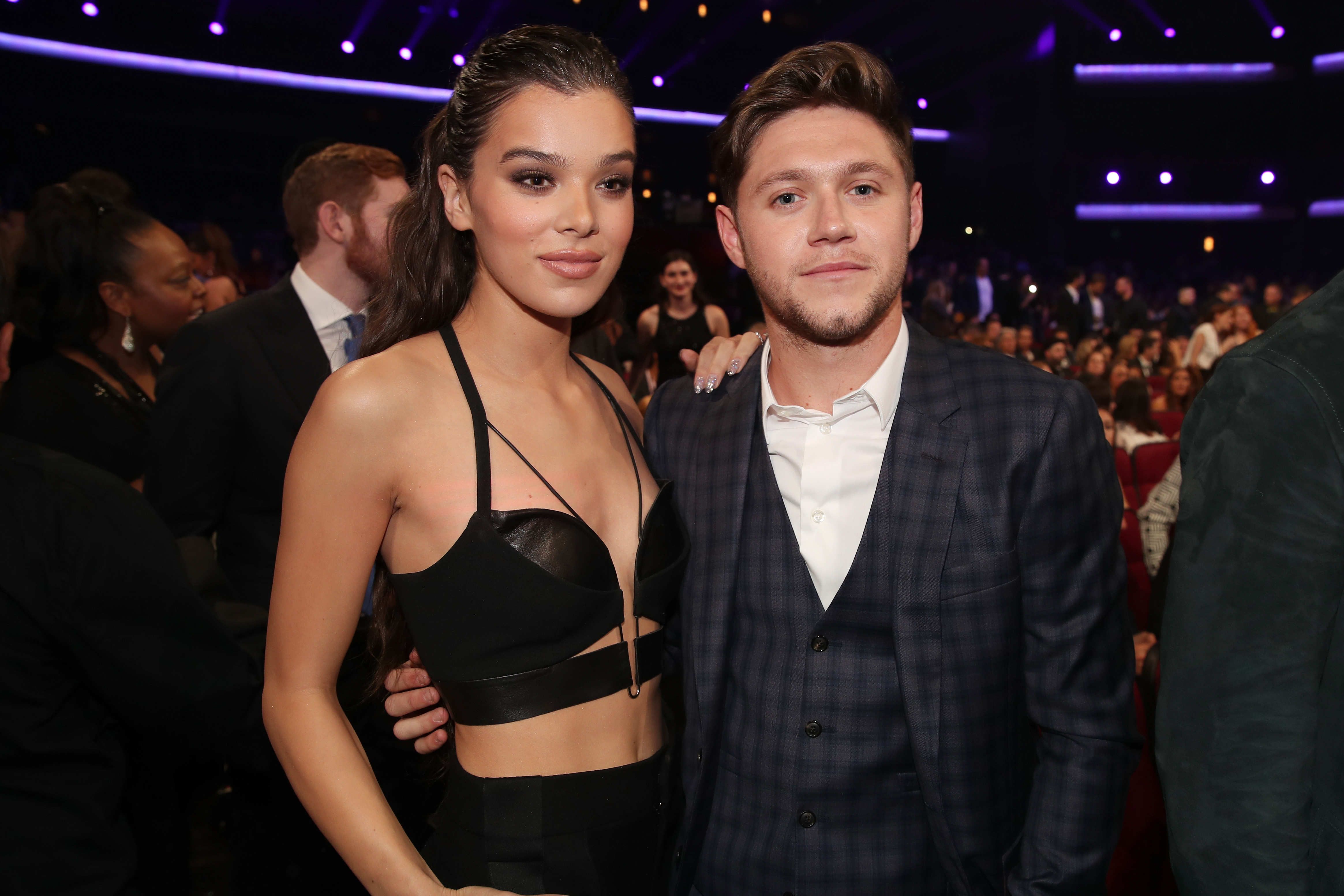 Hailee Steinfeld and Niall Horan are pictured during the 2017 American Music Awards at Microsoft Theater on November 19, 2017, in Los Angeles, California | Source: Getty Images