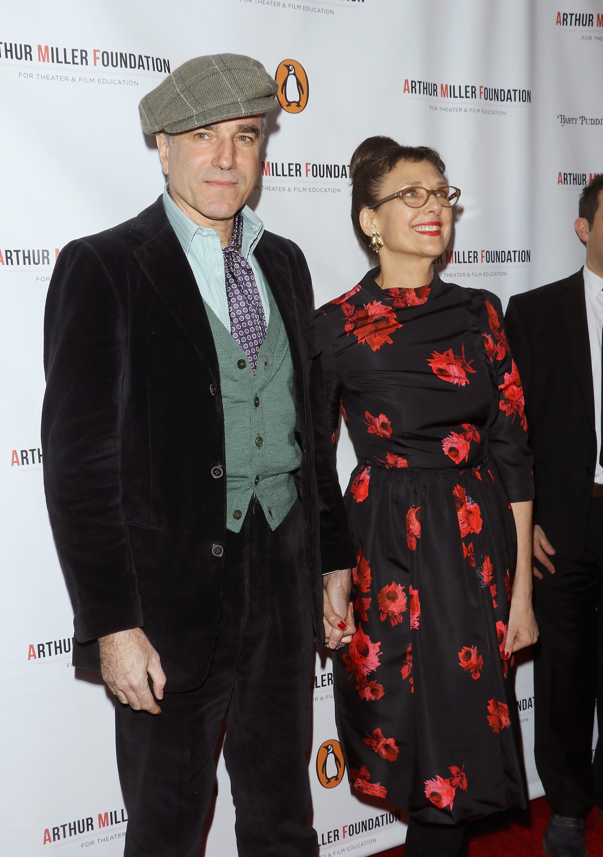 Daniel Day-Lewis and Rebecca Miller at the Arthur Miller - One Night 100 Years Benefit  on January 25, 2016, in New York City. | Source: Getty Images